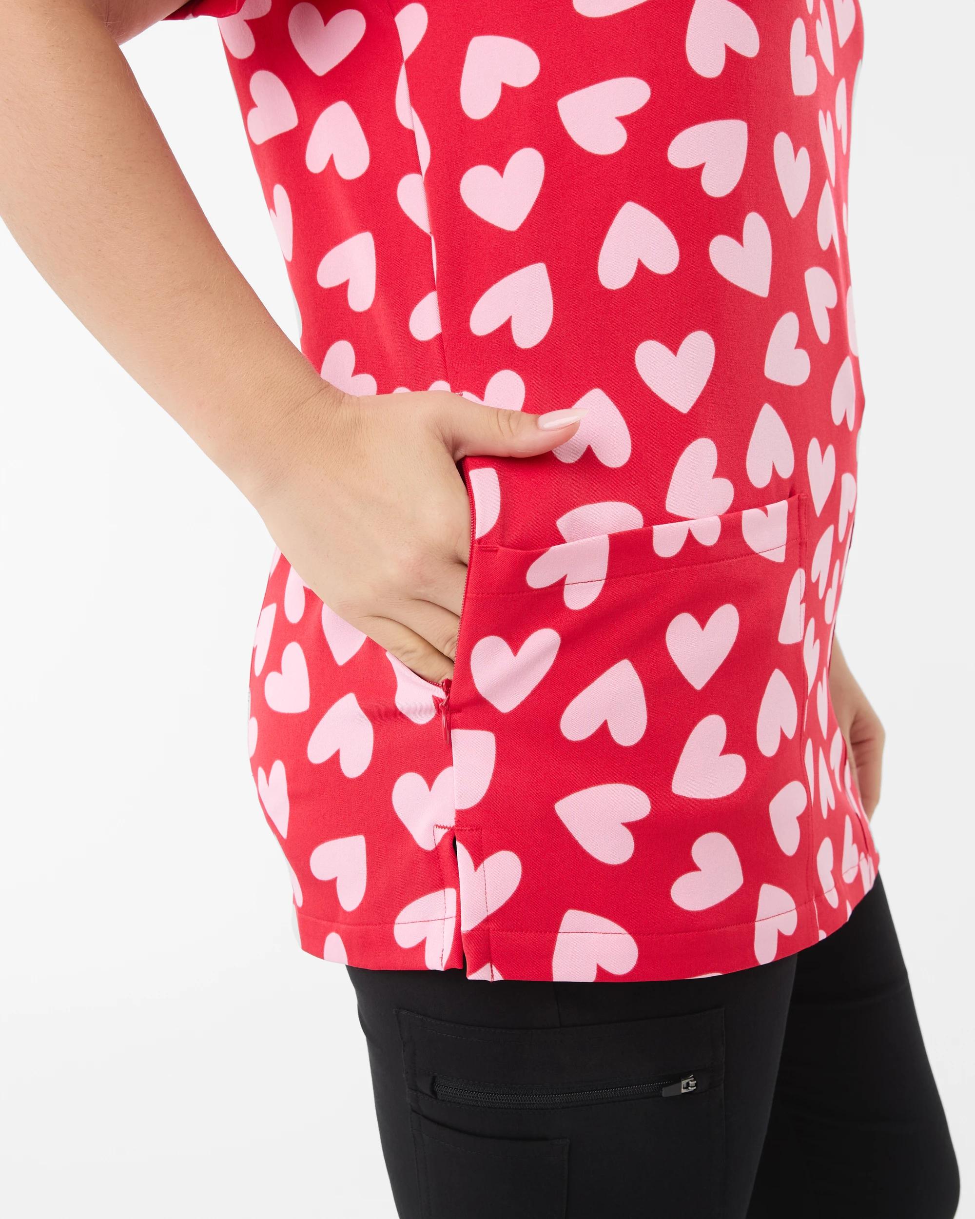 10 Scrub Top Red Hearts, 10 of 10