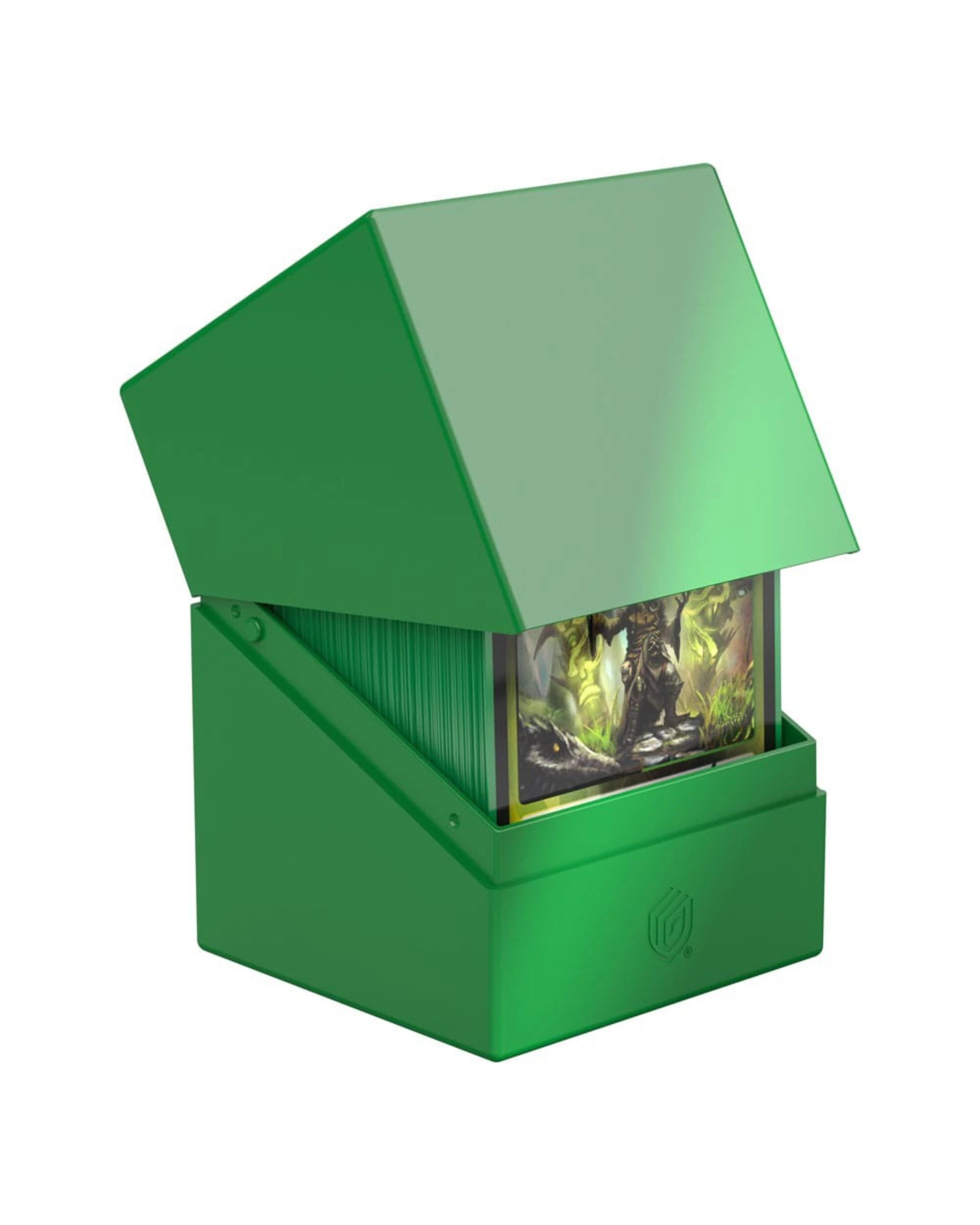 2 Ultimate Guard TCG - Boulder 100+ Deck Box - Solid Green, 2 of 3