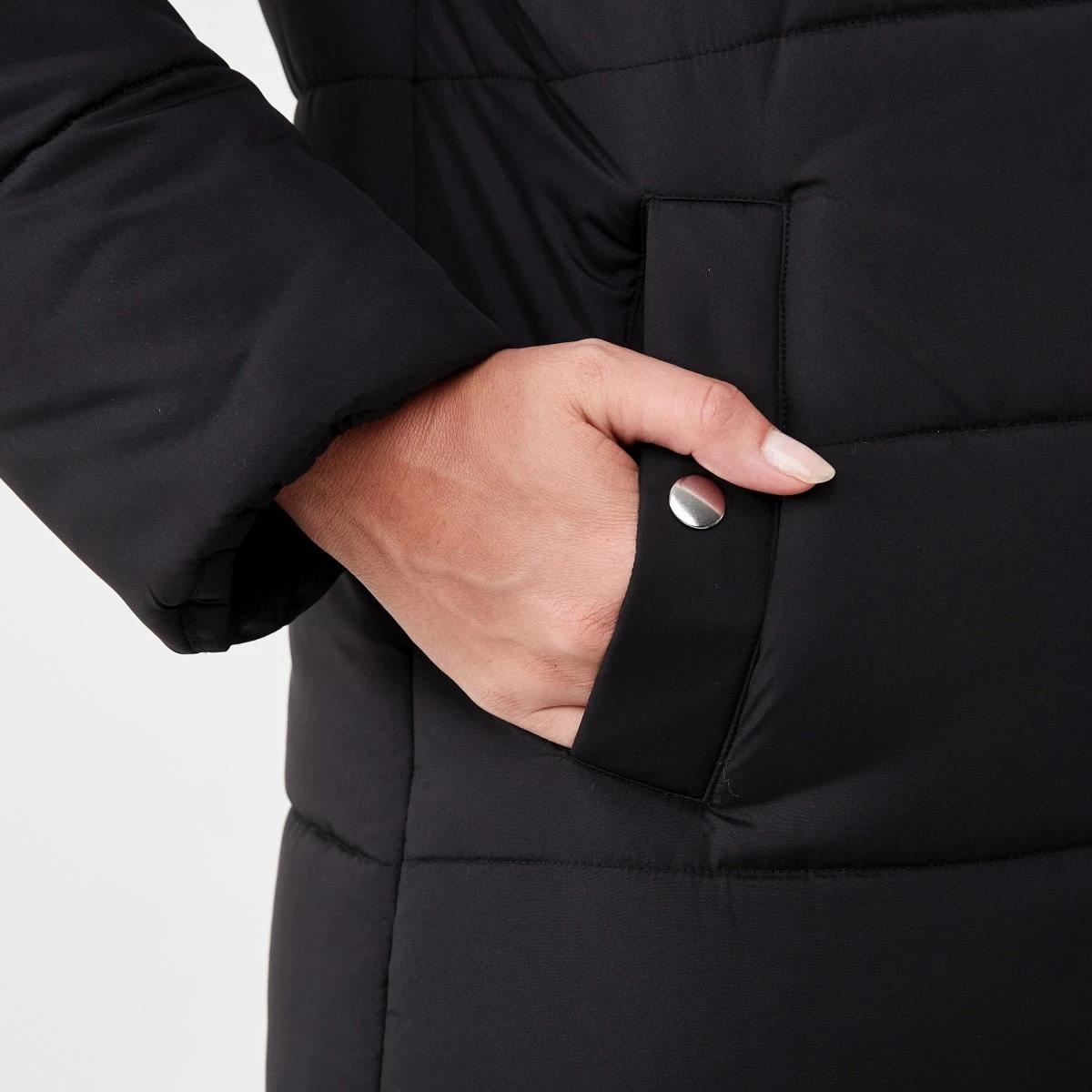 7 Mid Length Puffer Jacket Black, 7 of 7