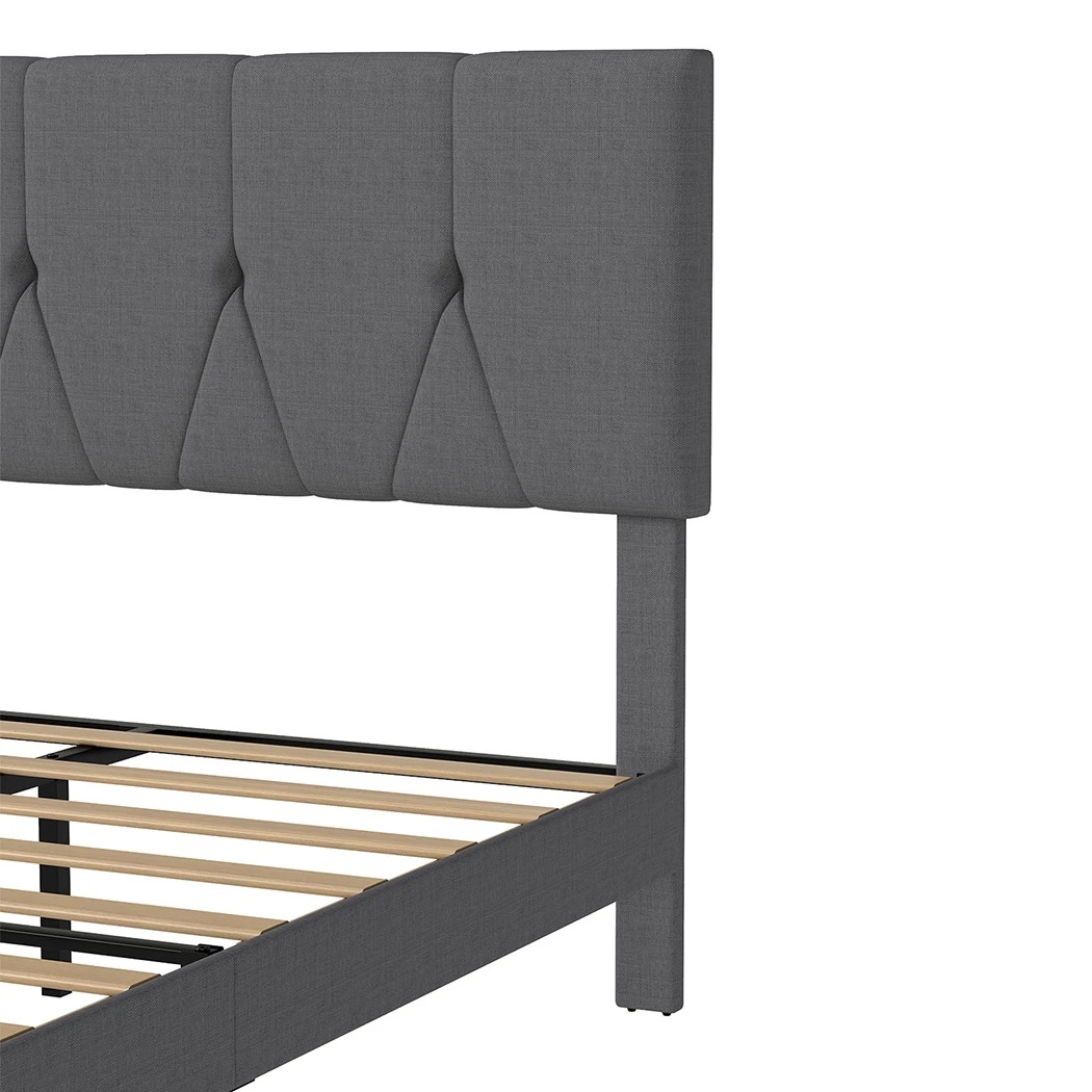 4 Levede Double Size Bed Frame Upholstered, 4 of 8