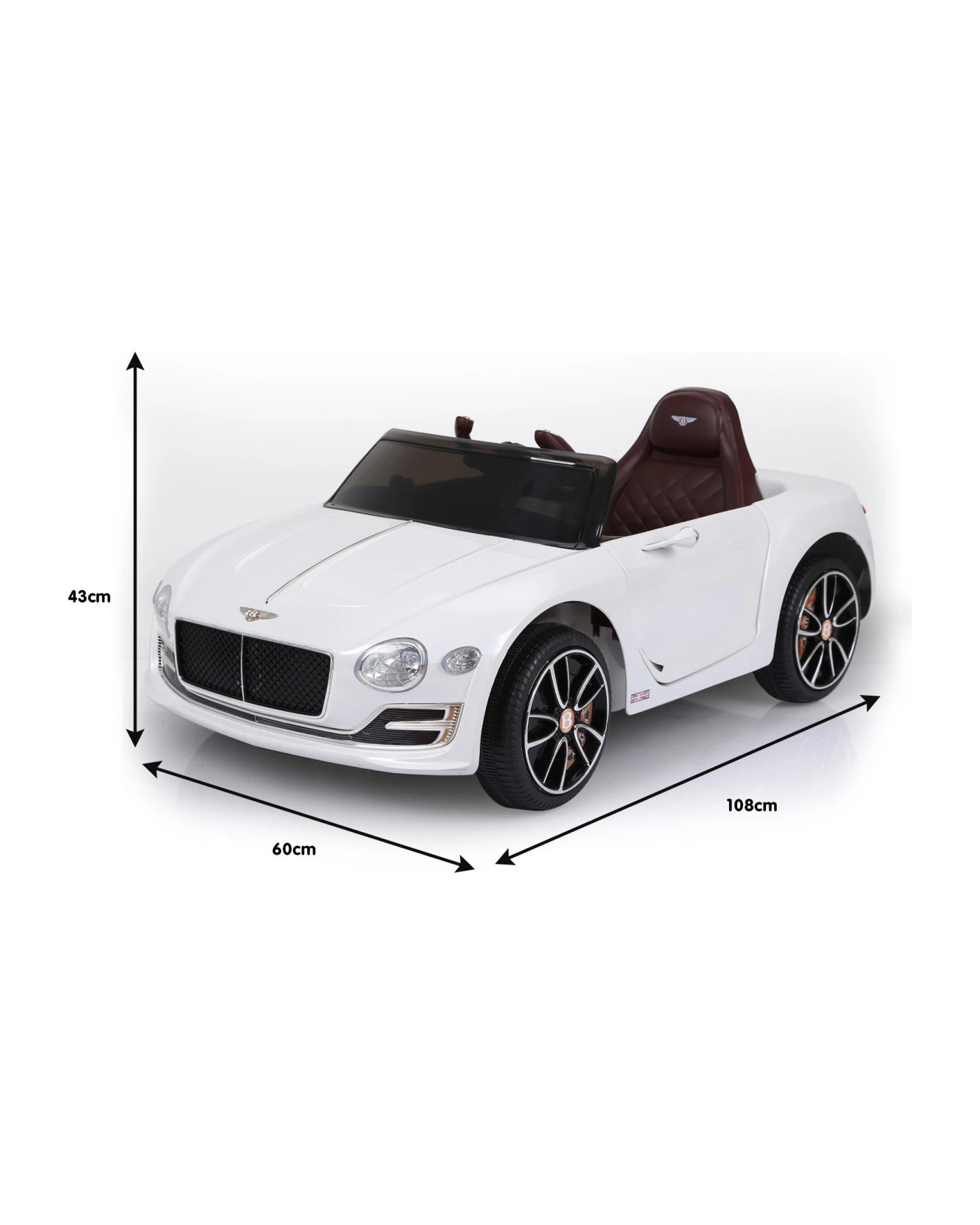 3 Kahuna Bentley Exp 12 Speed 6E Licensed Kids Ride-On Electric Car, White - White, 3 of 10