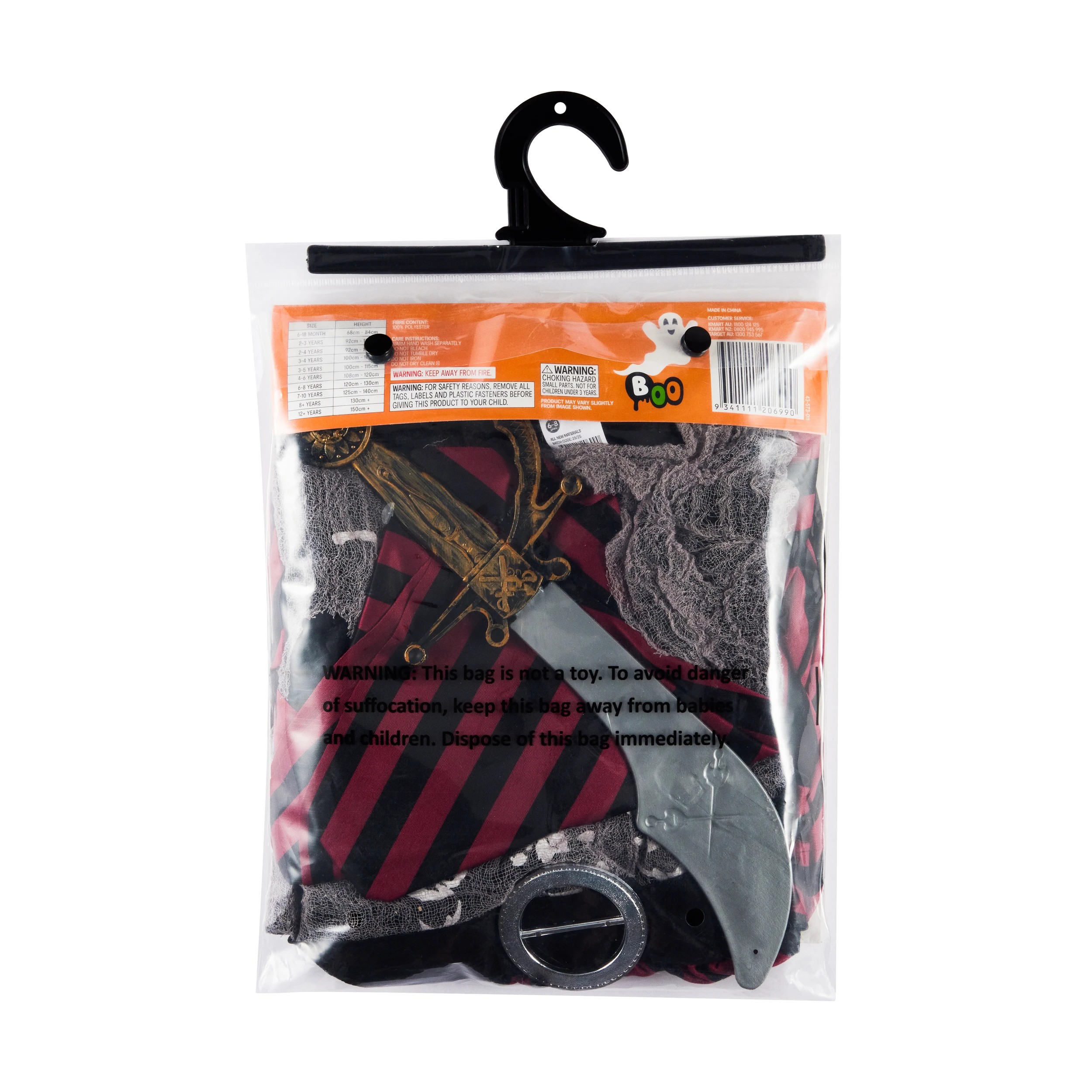 9 3 Piece Pirate Costume - Ages 6-8, 9 of 9