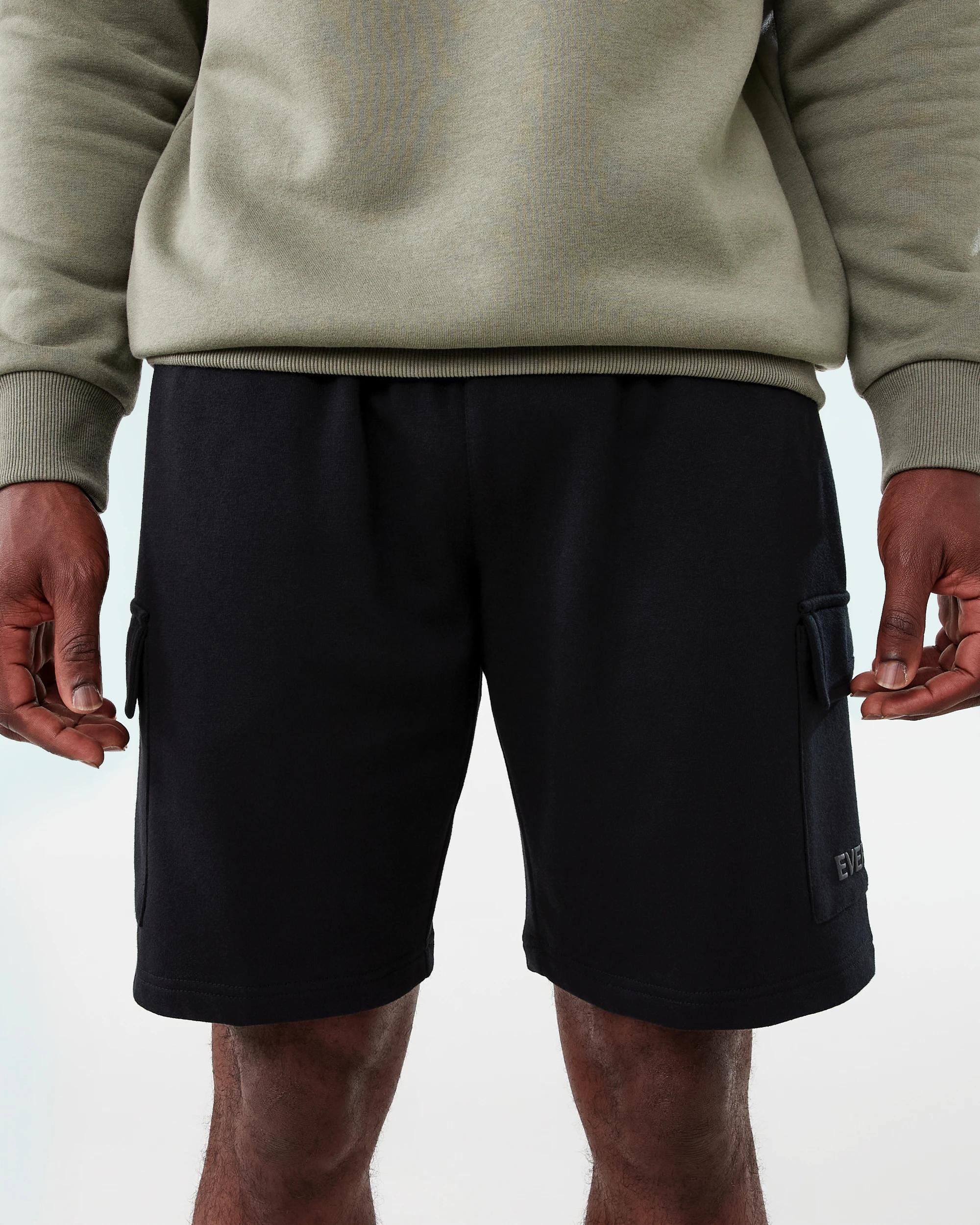 2 Everlast Mens Street Cargo Shorts Black, 2 of 8