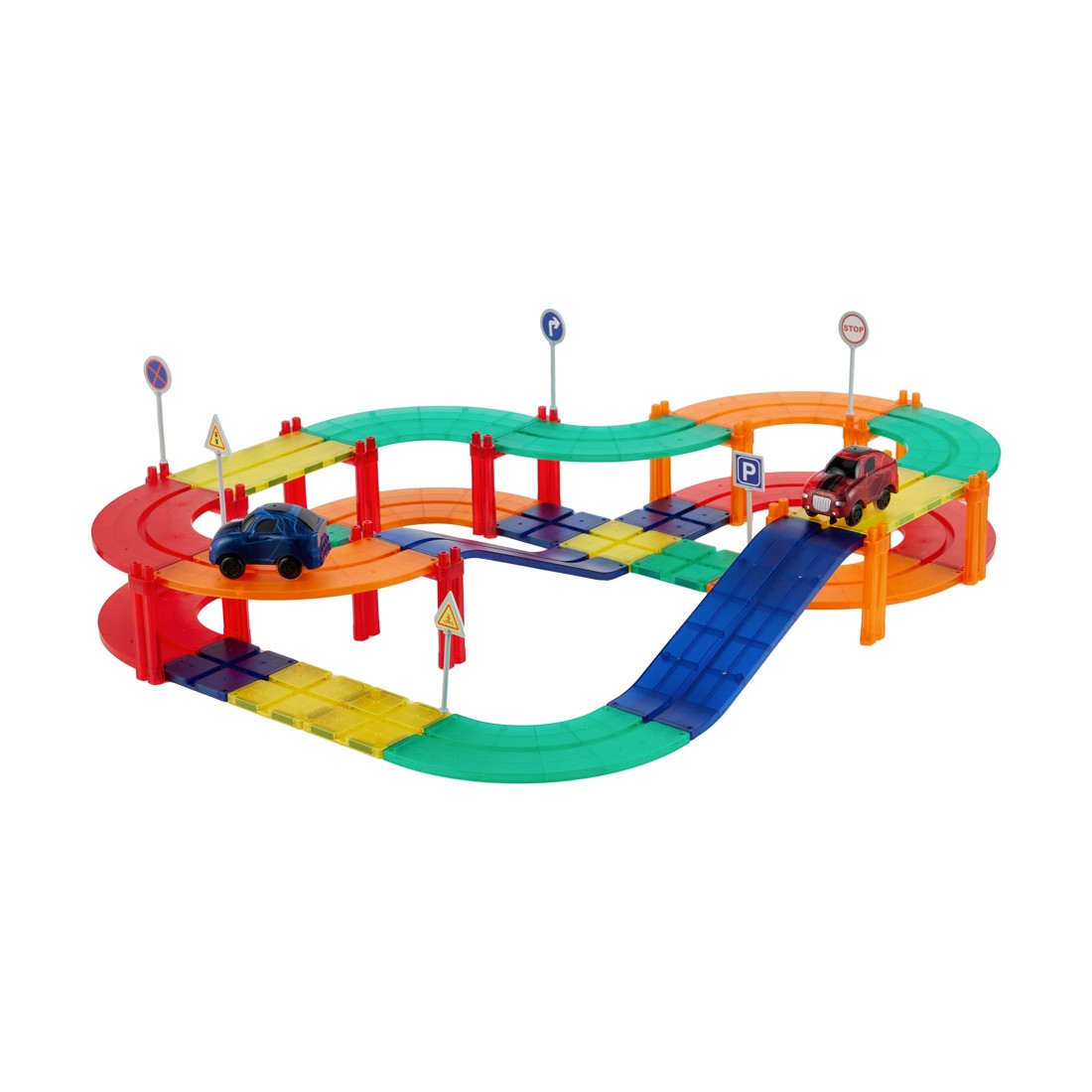 1 72 Piece Magnetic Race Track Set, 1 of 10