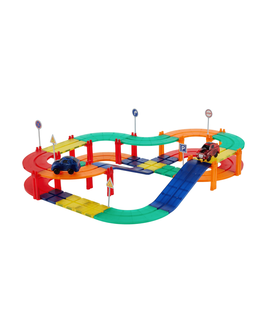 1 72 Piece Magnetic Race Track Set, 1 of 10