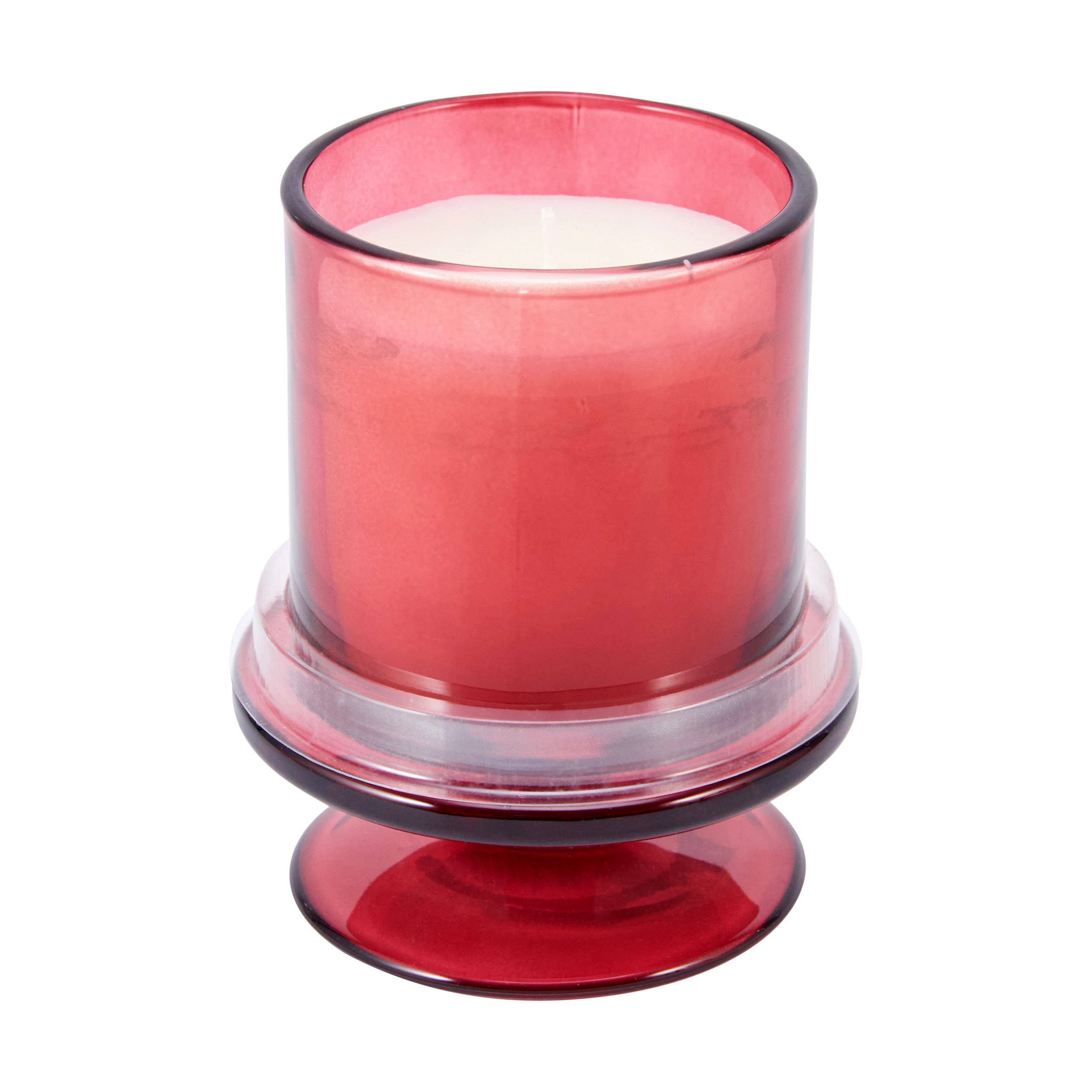 3 Christmas Red Glass Cloche Candle, 3 of 6