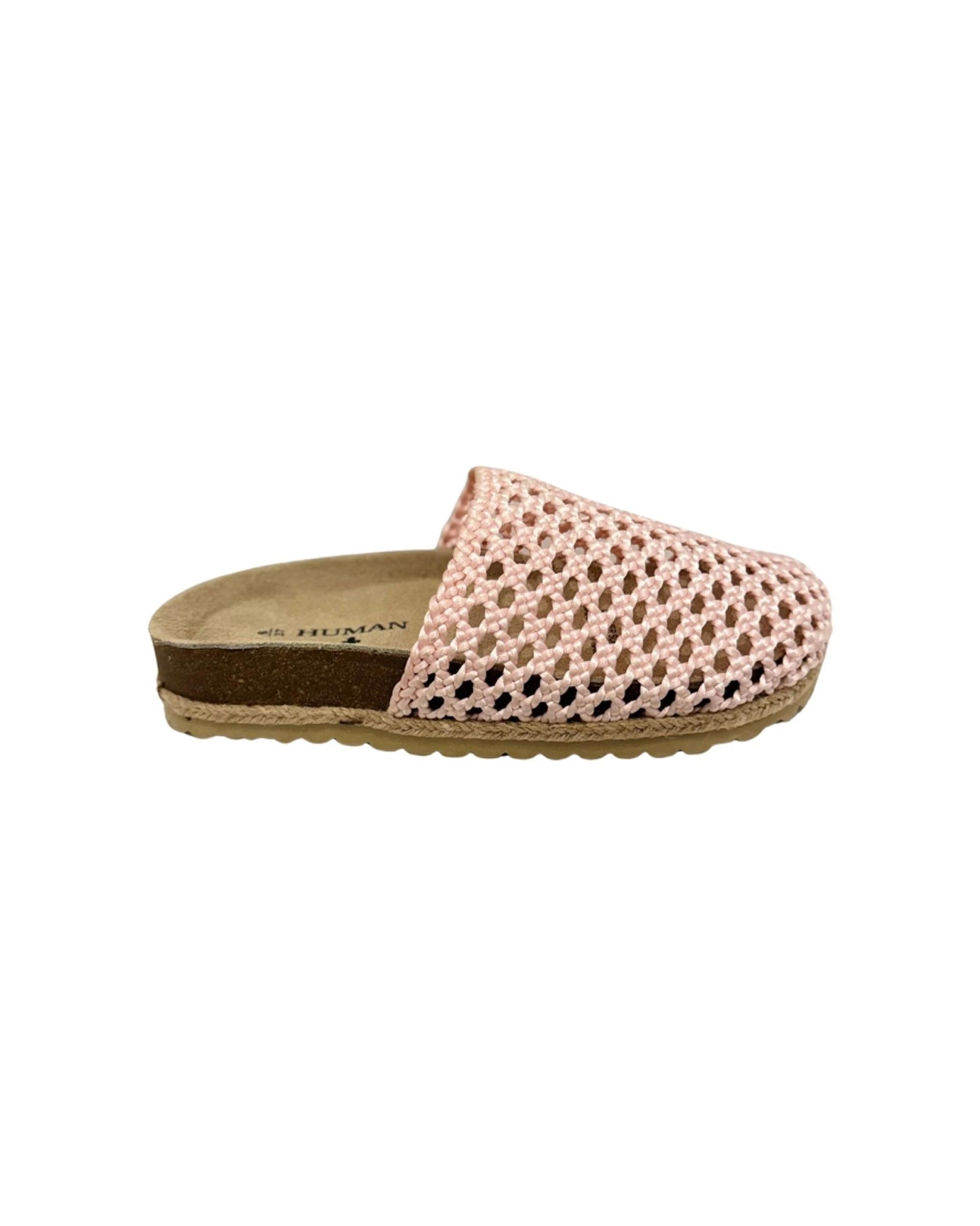 1 Human Shoes Alexi Women Slip On Slide Raffia Moulded Footbed Pink PINK, 1 of 4