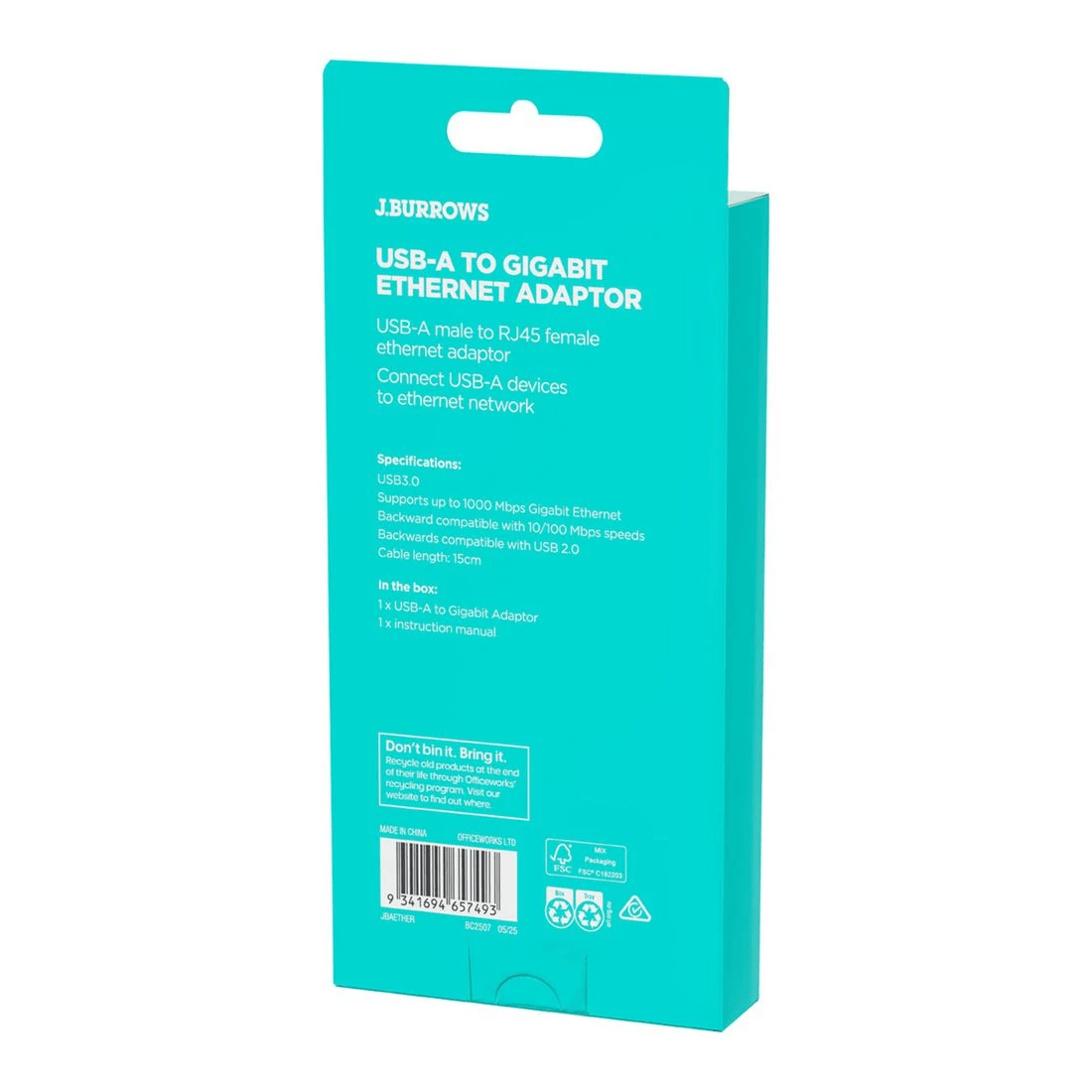 4 J.Burrows USB-A to Ethernet Adapter, 4 of 4