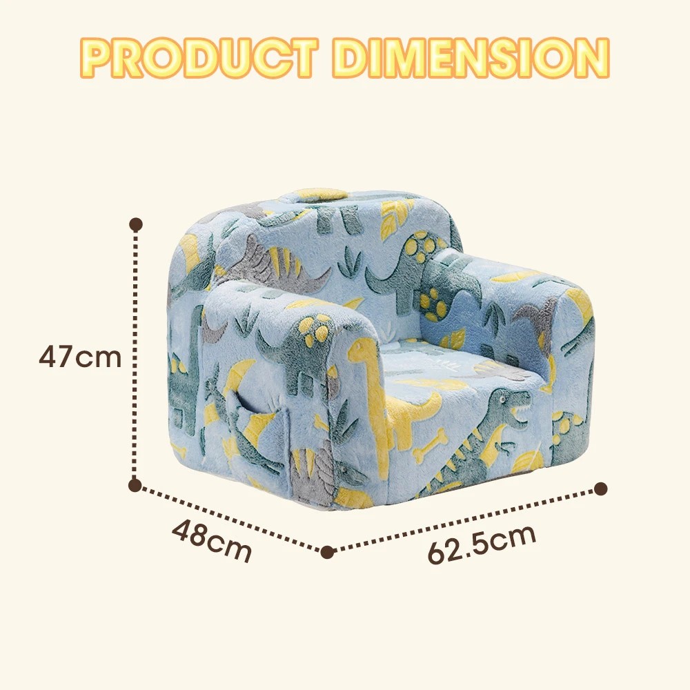 2 Playpals Kids Sofa Play Couch High Back Toddler Chair Sofa - Multi, 2 of 3