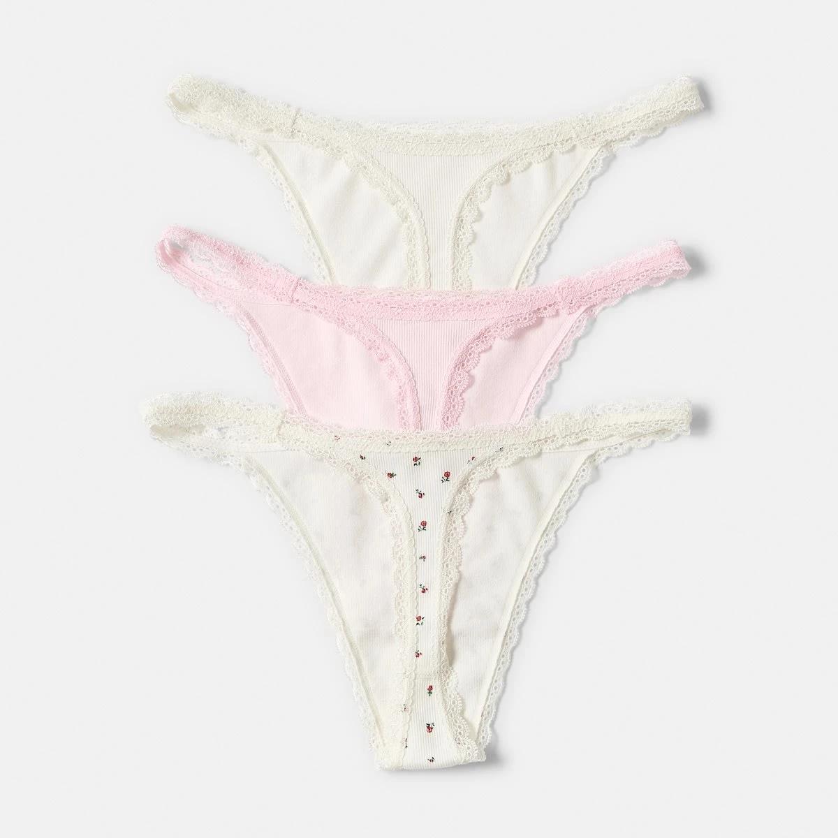 2 3 Pack Seamfree G-String Briefs Wild Flowr, 2 of 10