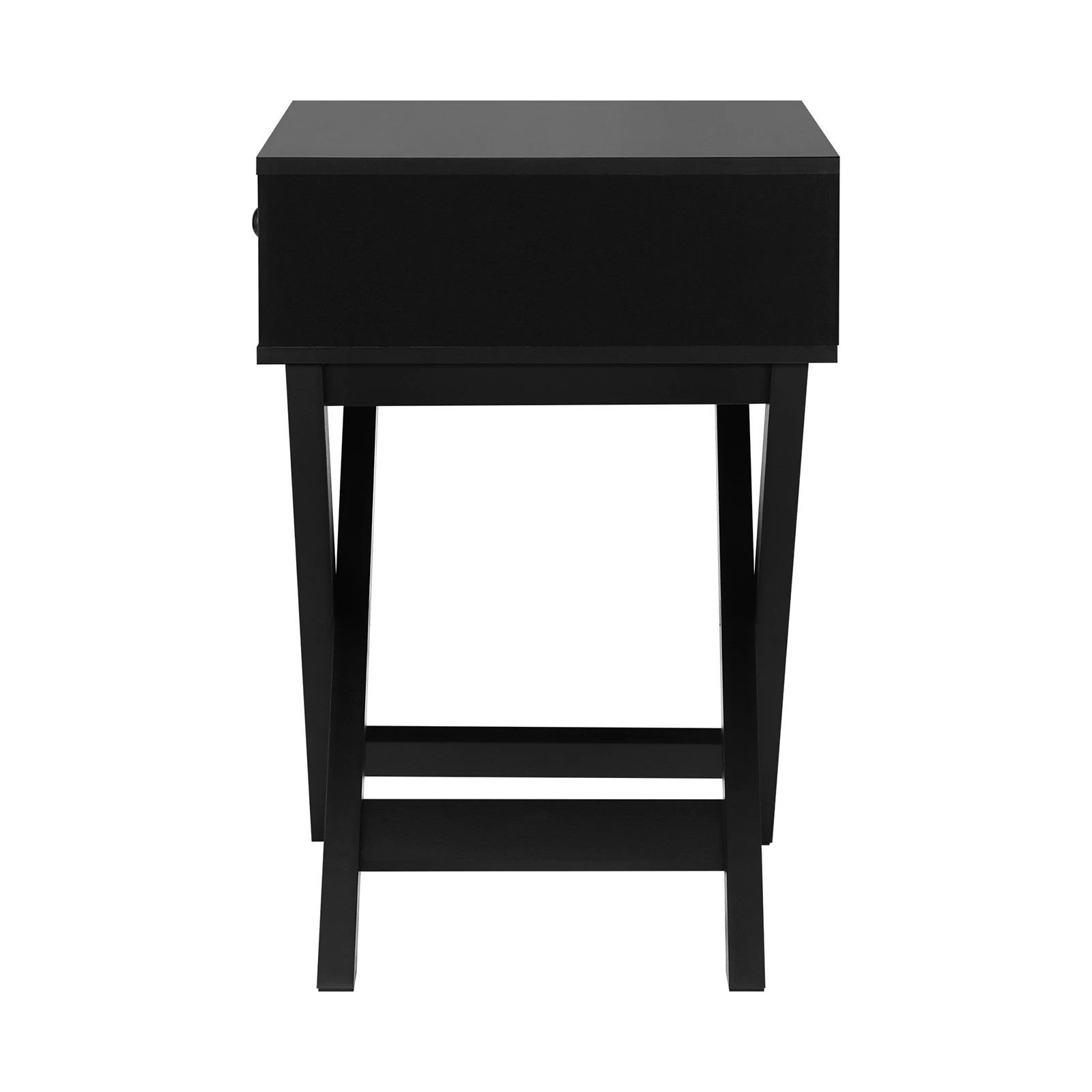 8 Oikiture 2PCS Bedside Table Drawer Side Table Storage Cabinet - Black, 8 of 10
