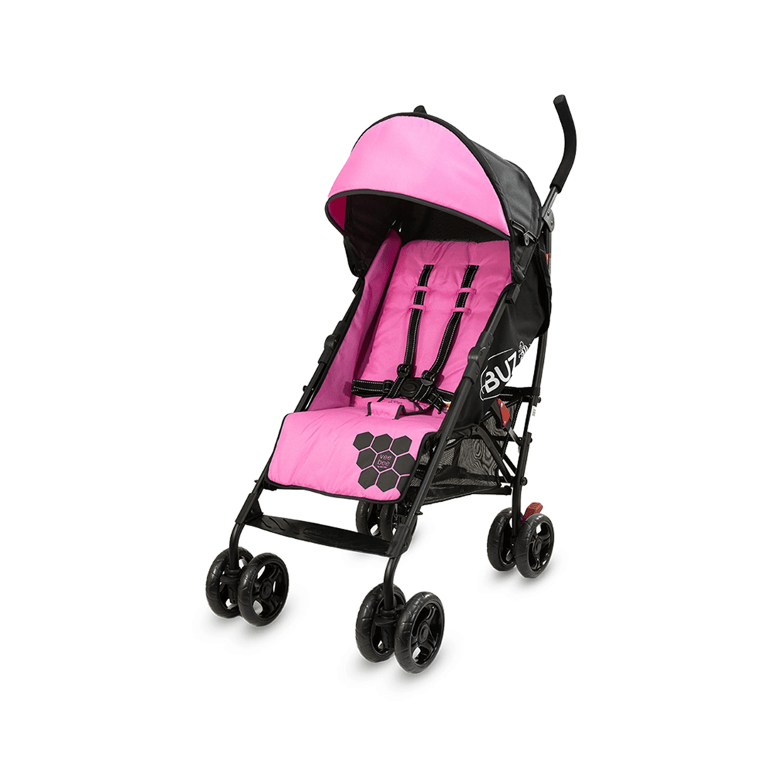 1 Vee Bee 108cm Reclining Foldable Baby Stroller Pram Suitable From Birth Rose Sun Cap
 - Pink, 1 of 3