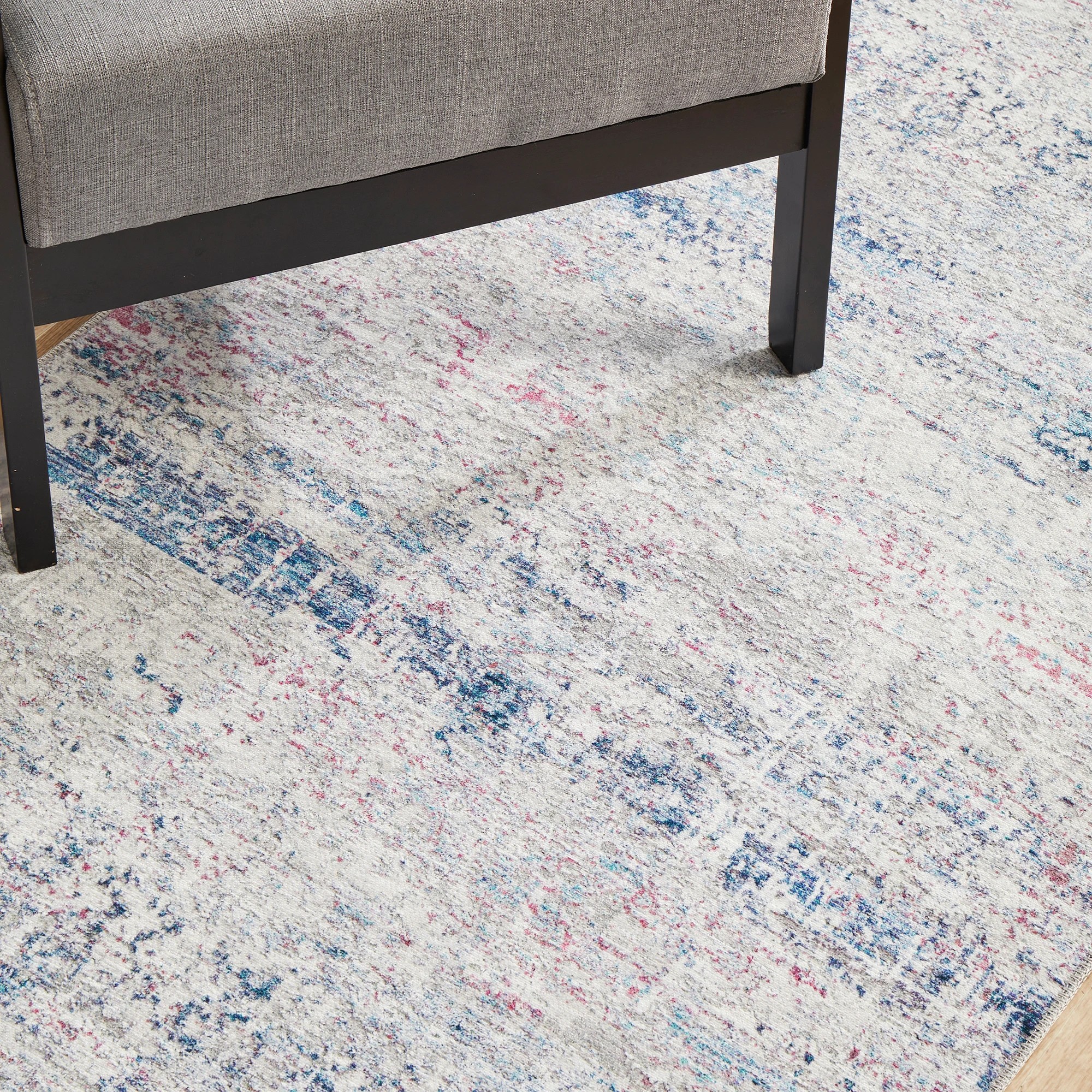 6 Common Ground Rugs Bazaar 144 300x80cm - Medium Runner Rug - Blue, 6 of 8