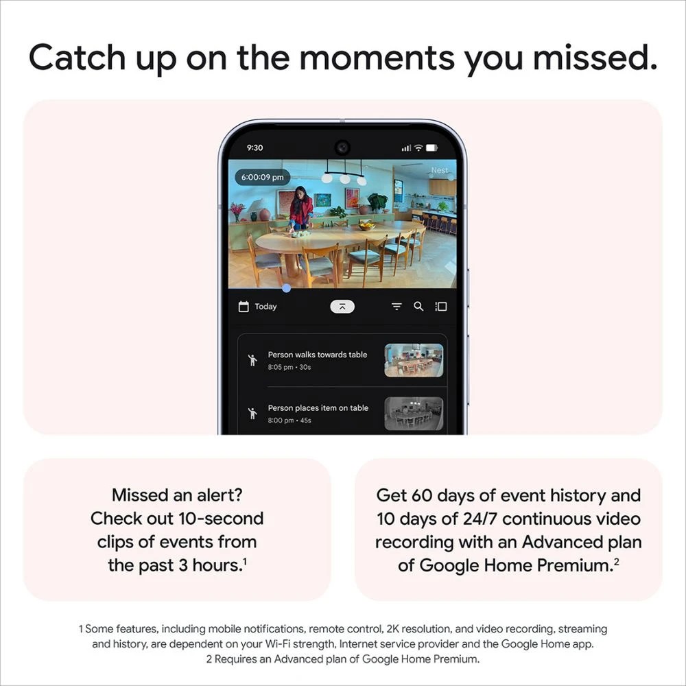 6 Google Nest Cam 2K 3rd Gen Indoor Wired, 6 of 8