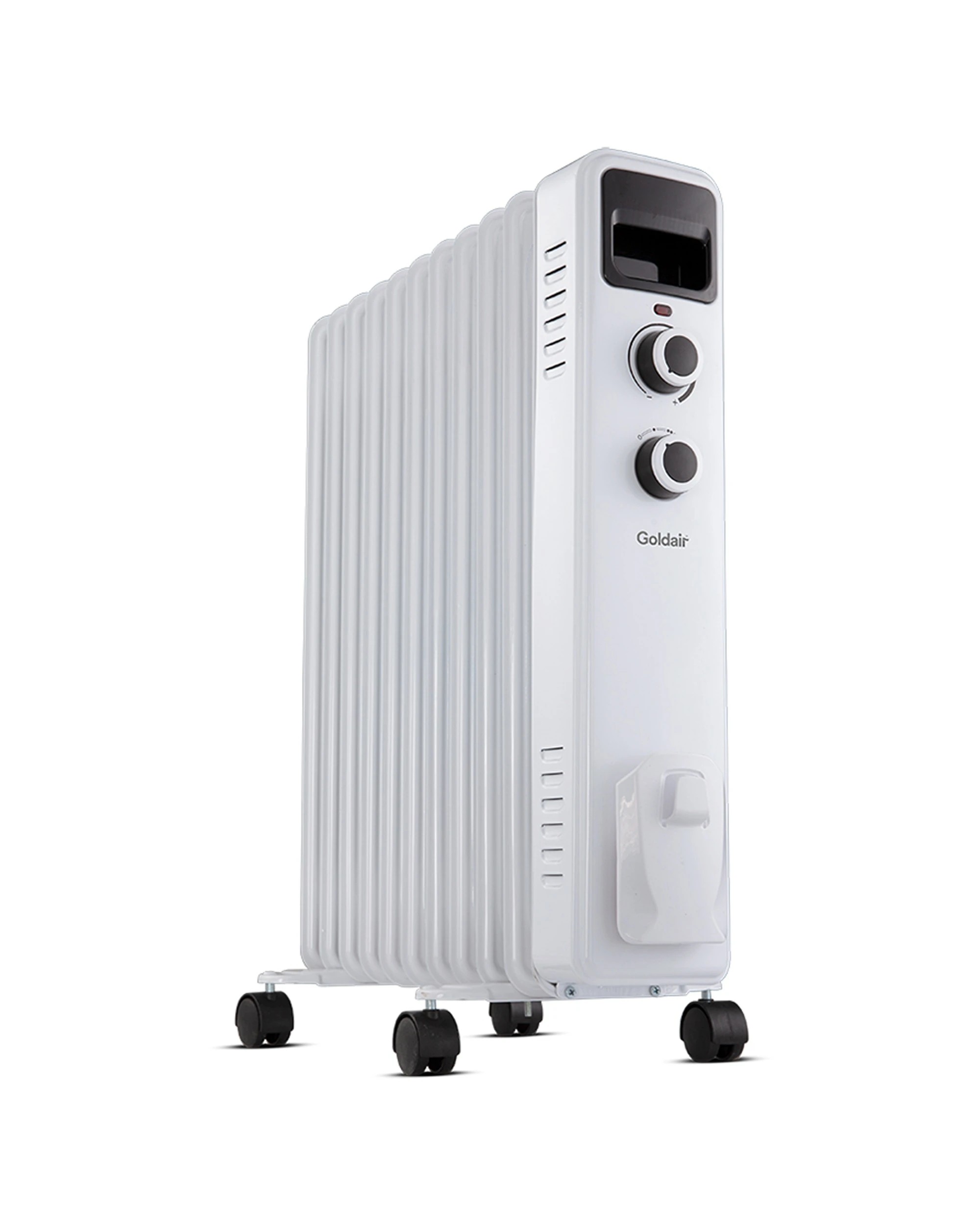 1 Goldair 2400W 11 Fin Oil Column Heater With 3 Adjustable Heat Settings - White, 1 of 3