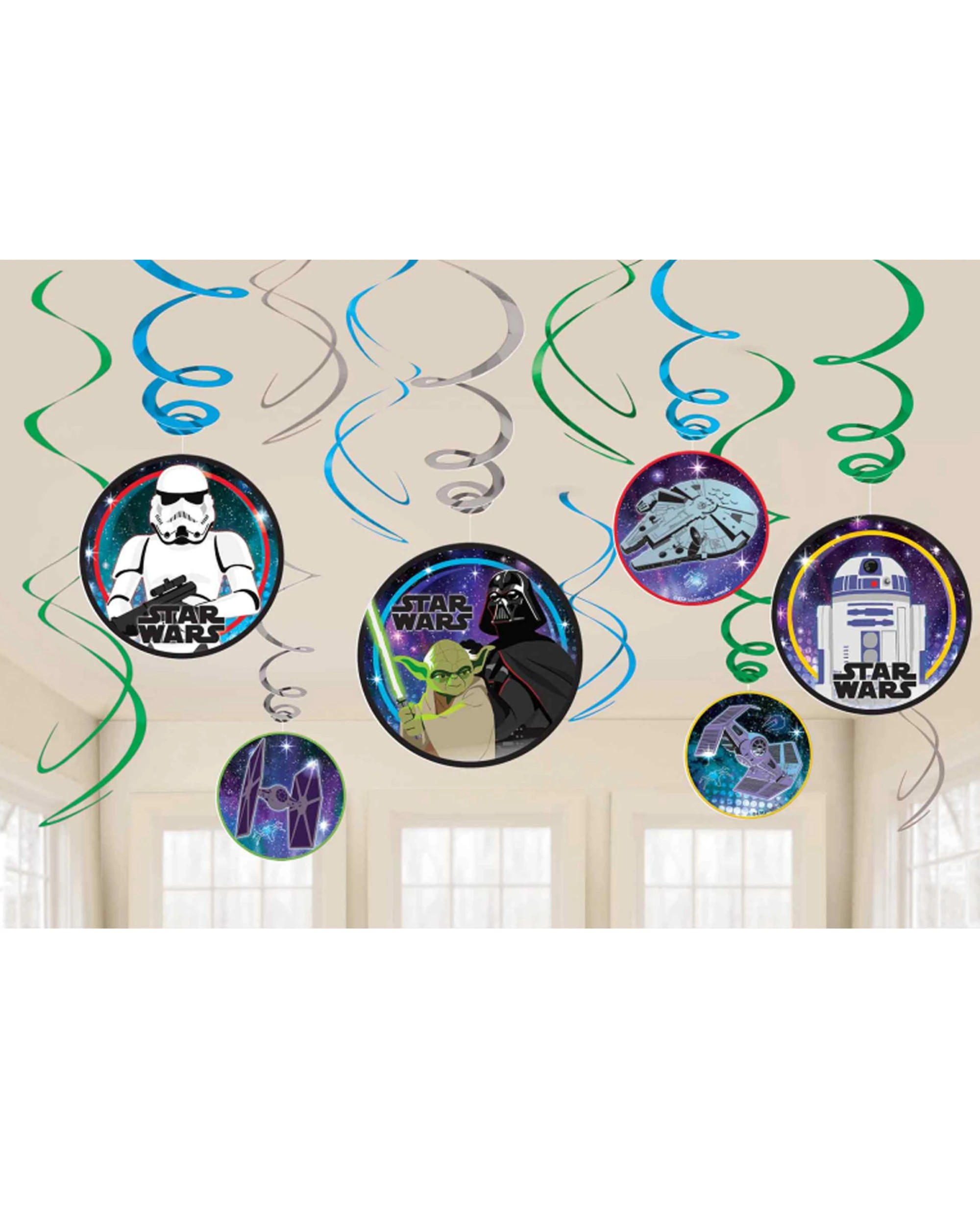 1 Amscan Star Wars Galaxy Swirl Decorations Pack of 12, 1 of 1