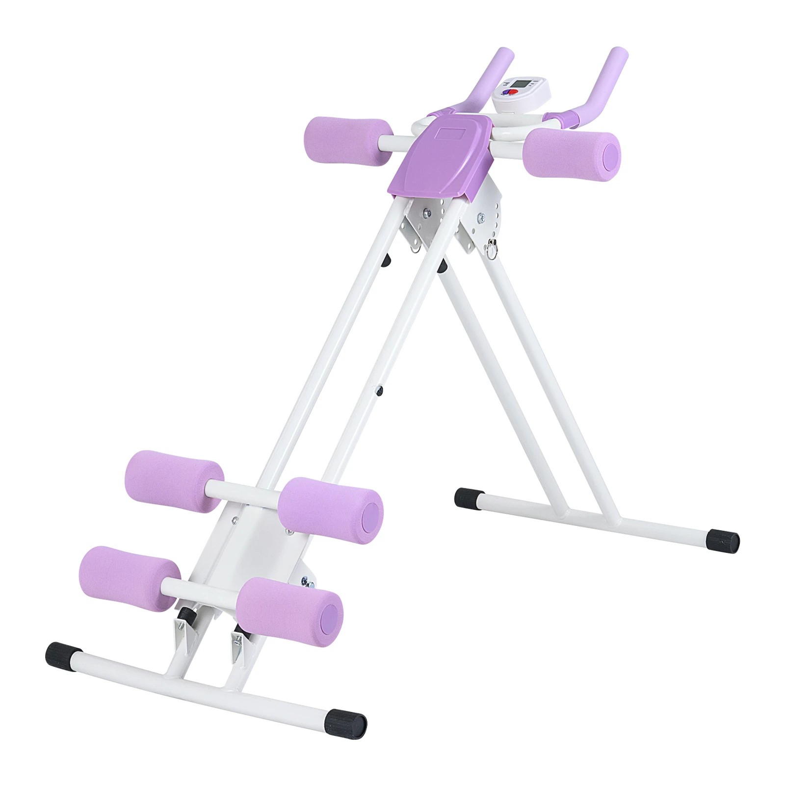 1 Costway Folding Ab Machine Adjustable Ab Trainer Abdominal Workout Equipment w/6 Inclined Angles, 1 of 1