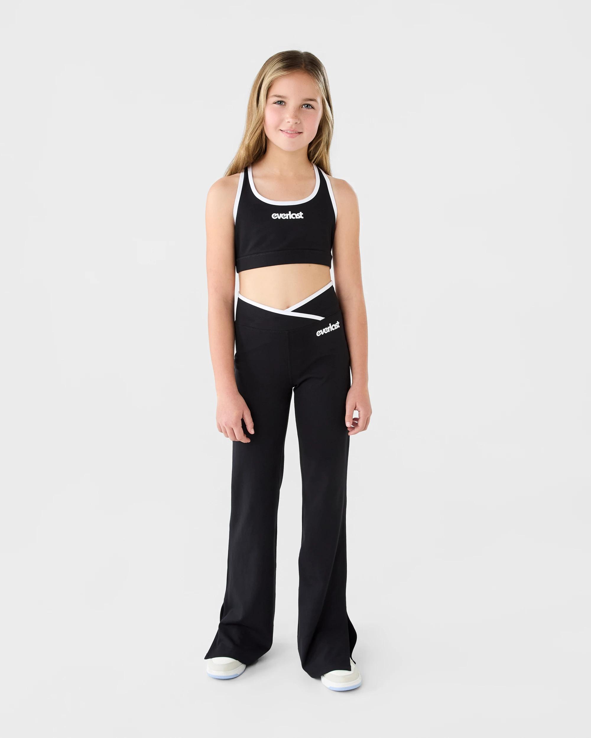 5 Everlast Kids Piping Flare Leggings Black, 5 of 7