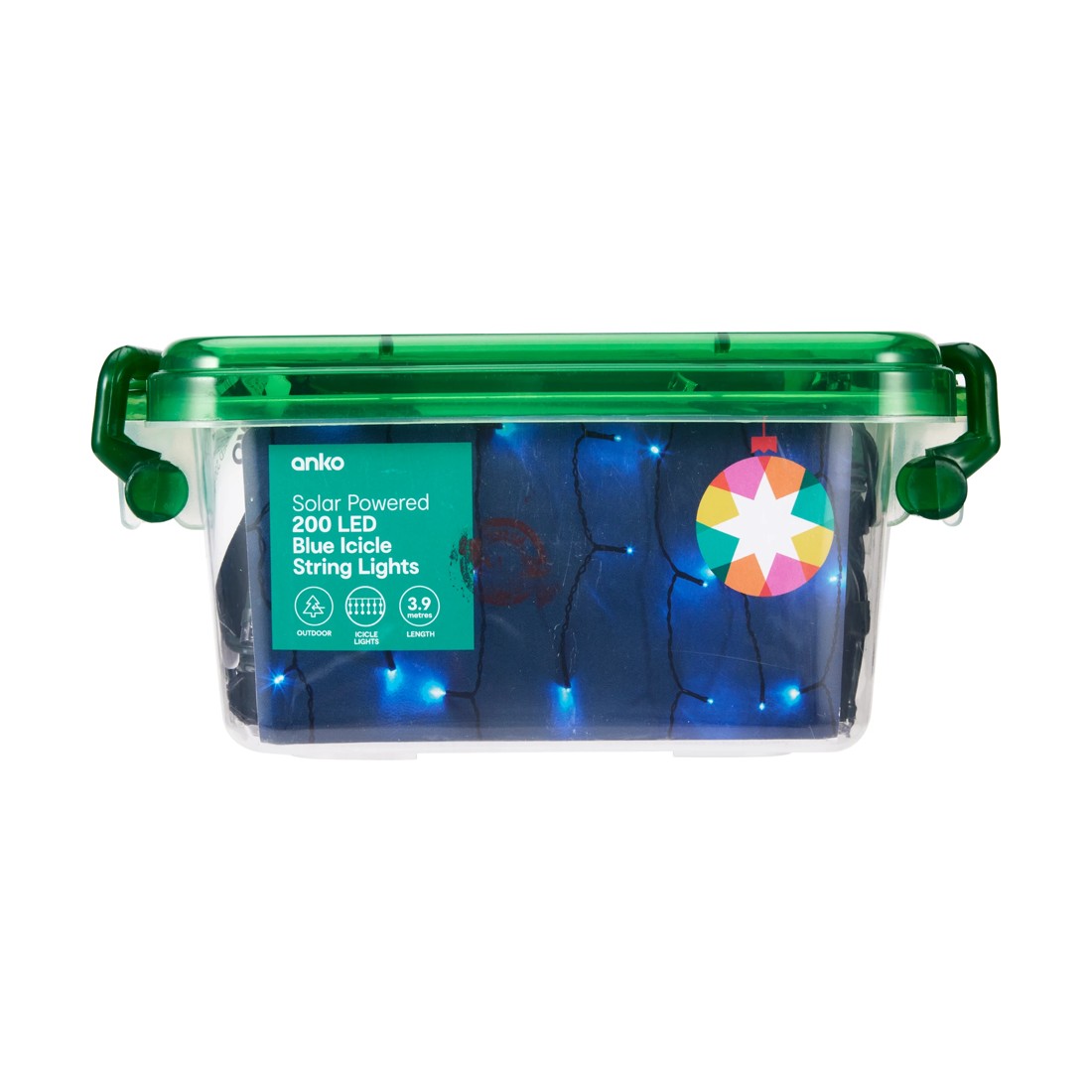 7 Solar Powered 200 LED Blue Icicle String Lights, 7 of 8