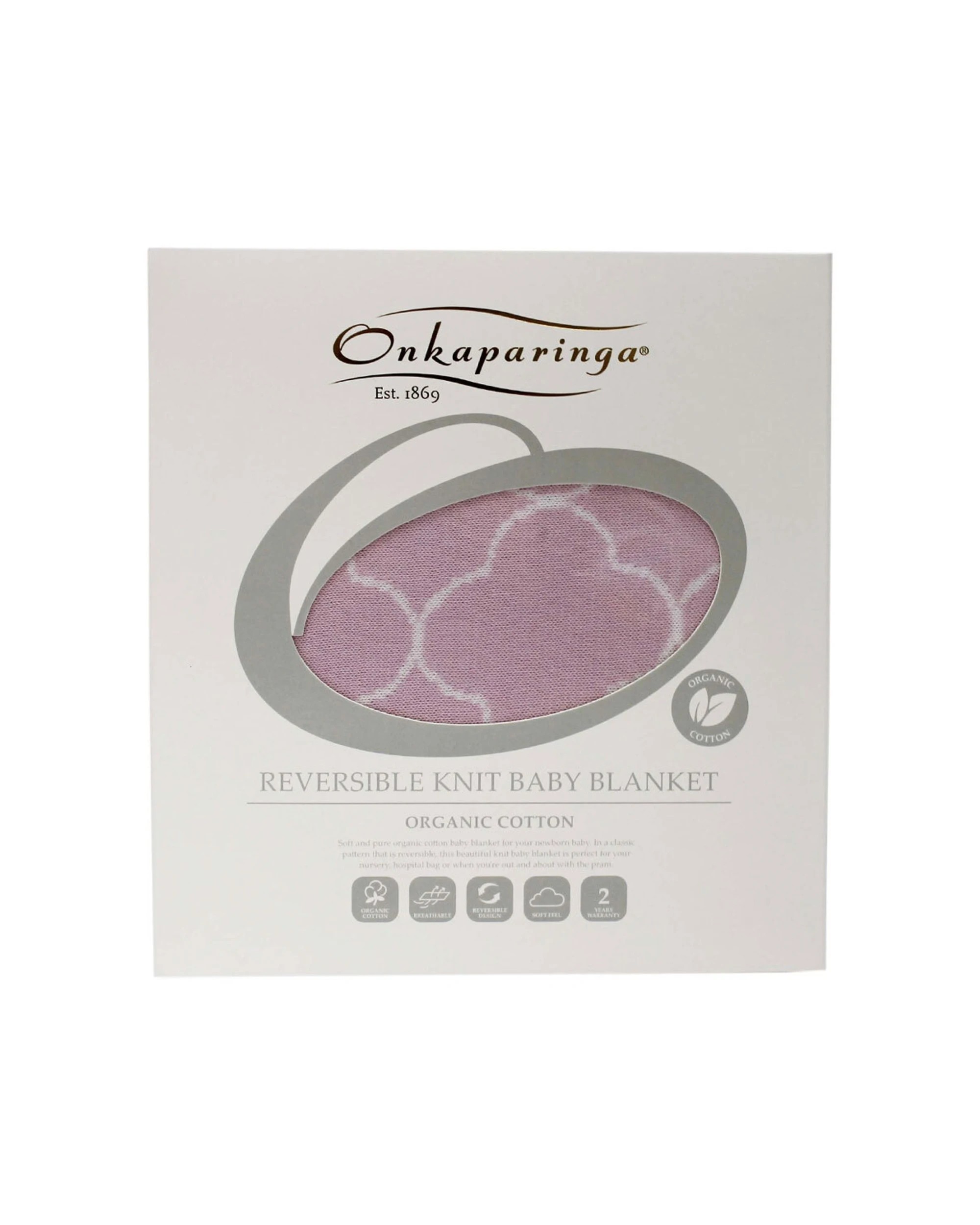 1 Onkaparinga Baby Clouds Organic Cotton Blanket - Pink, 1 of 3