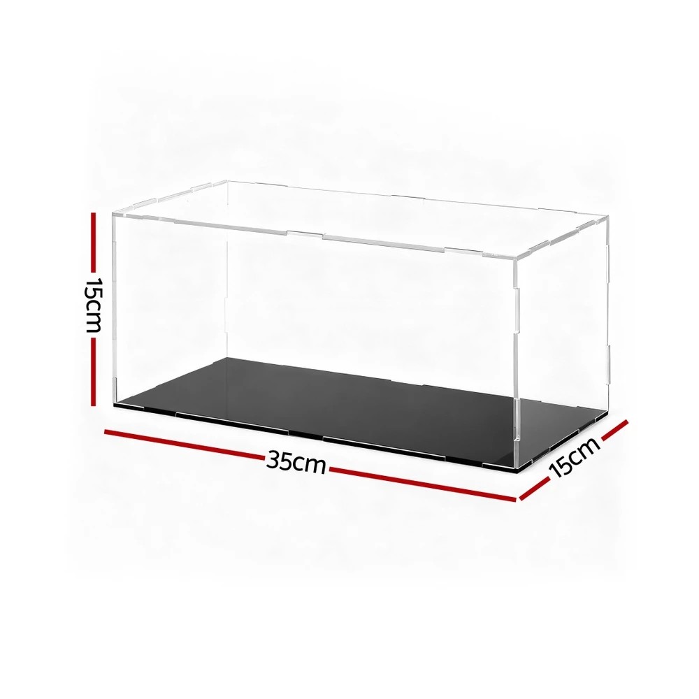 2 Artiss Clear Acrylic Display Case Dustproof Protection Box For Car Toys 15CM - Clear, 2 of 10