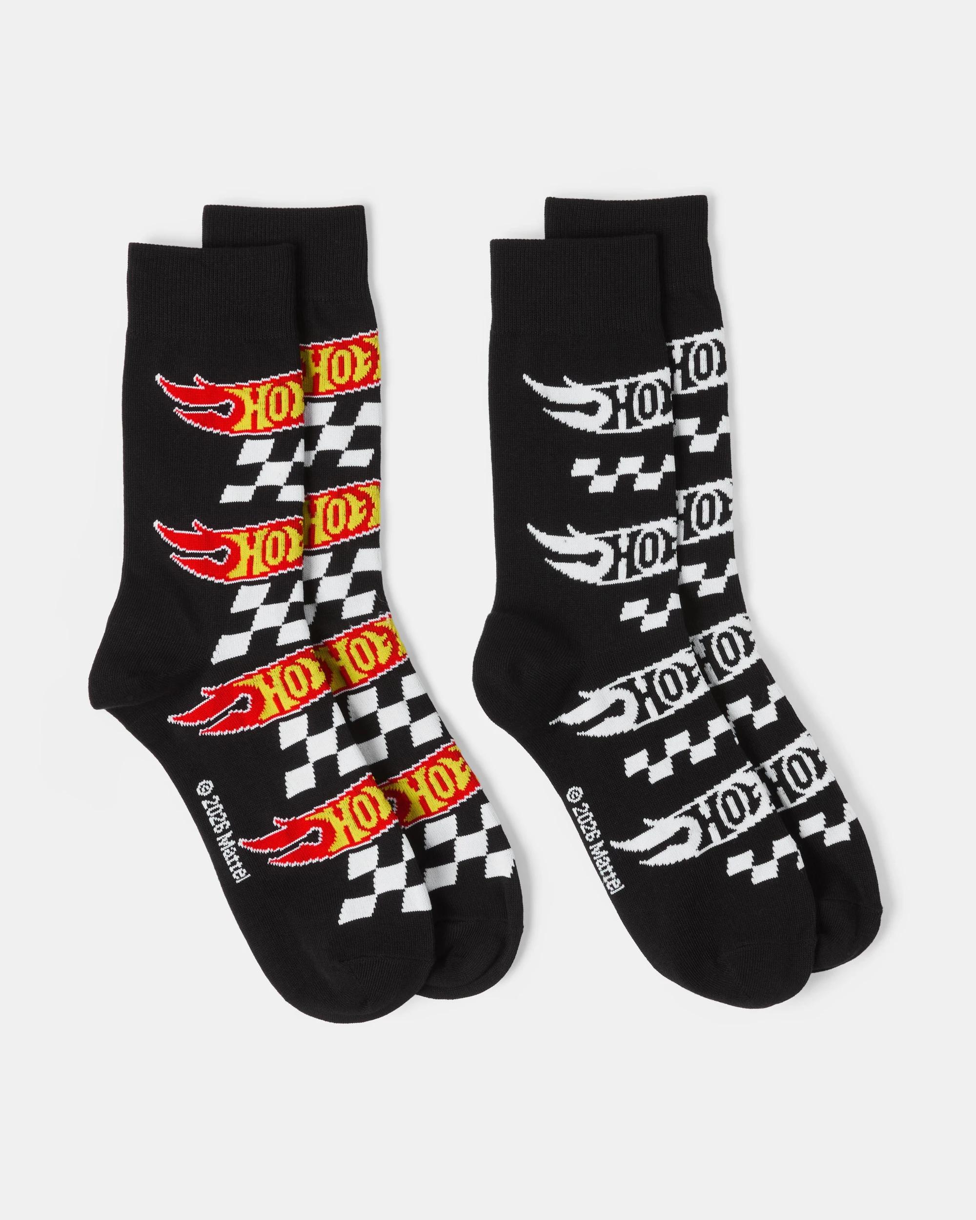 1 2 Pack Hot Wheels License Socks Hot Wheels, 1 of 3