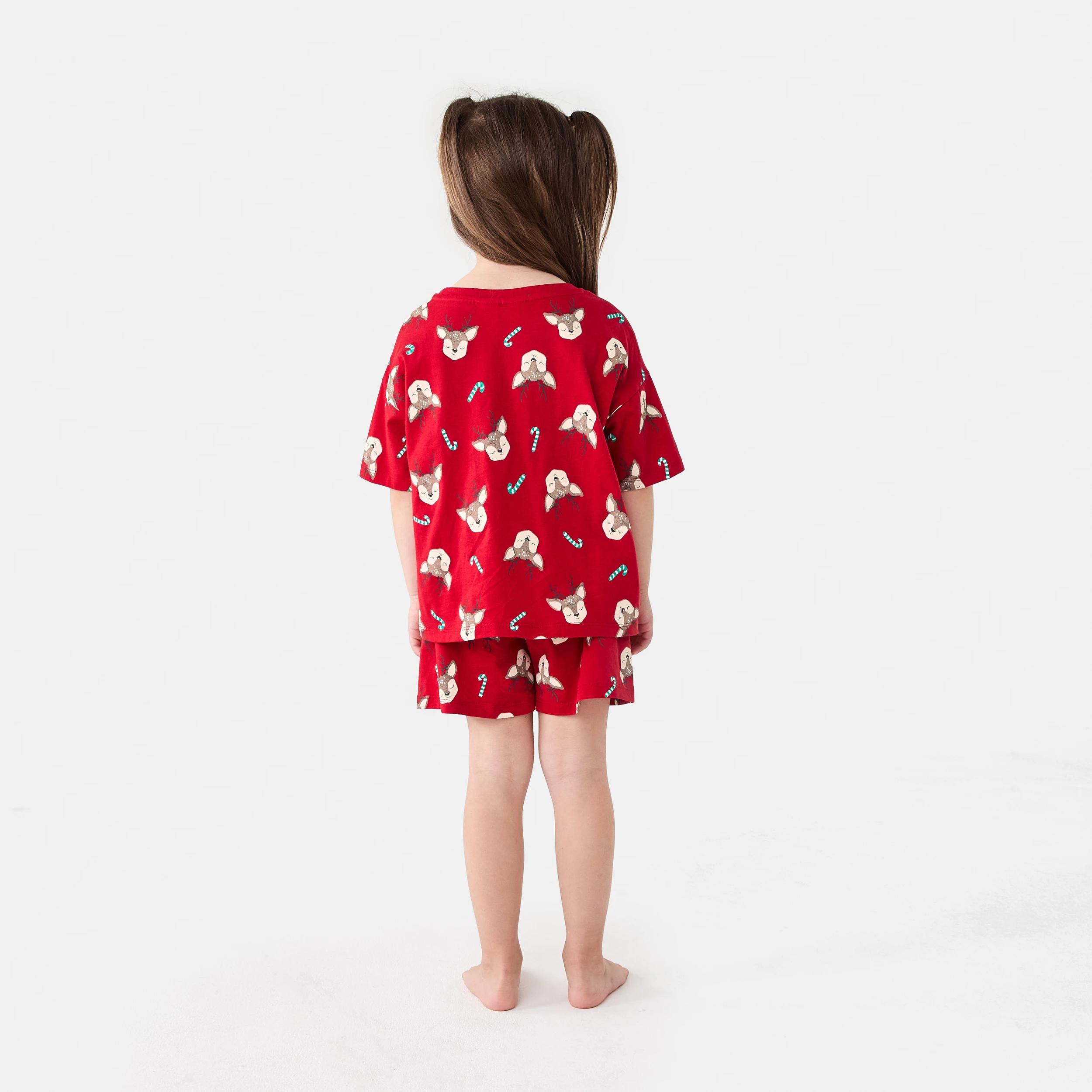 2 Christmas Knit Pyjama Set RED DEER, 2 of 7