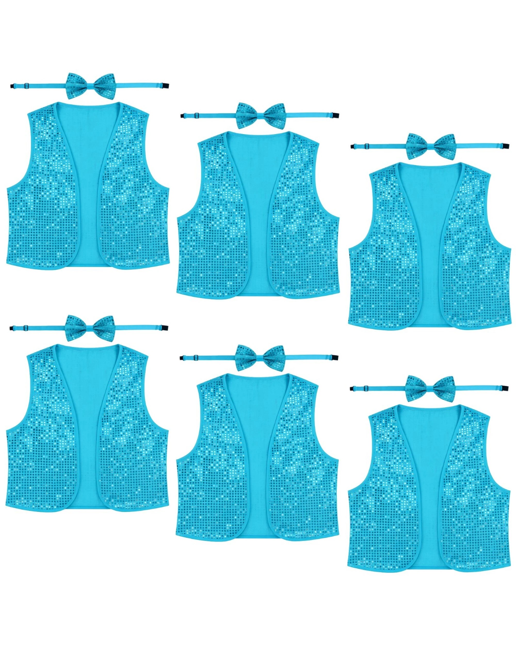 1 BR Costumes Kids Sequin Vest and Bow Tie Set for 80s Party Dress Up, 1 of 1