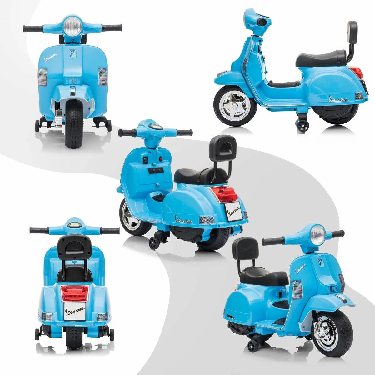 2 AUSWAY Kids Electric Motorbike Ride On Car Toy, 2 of 4