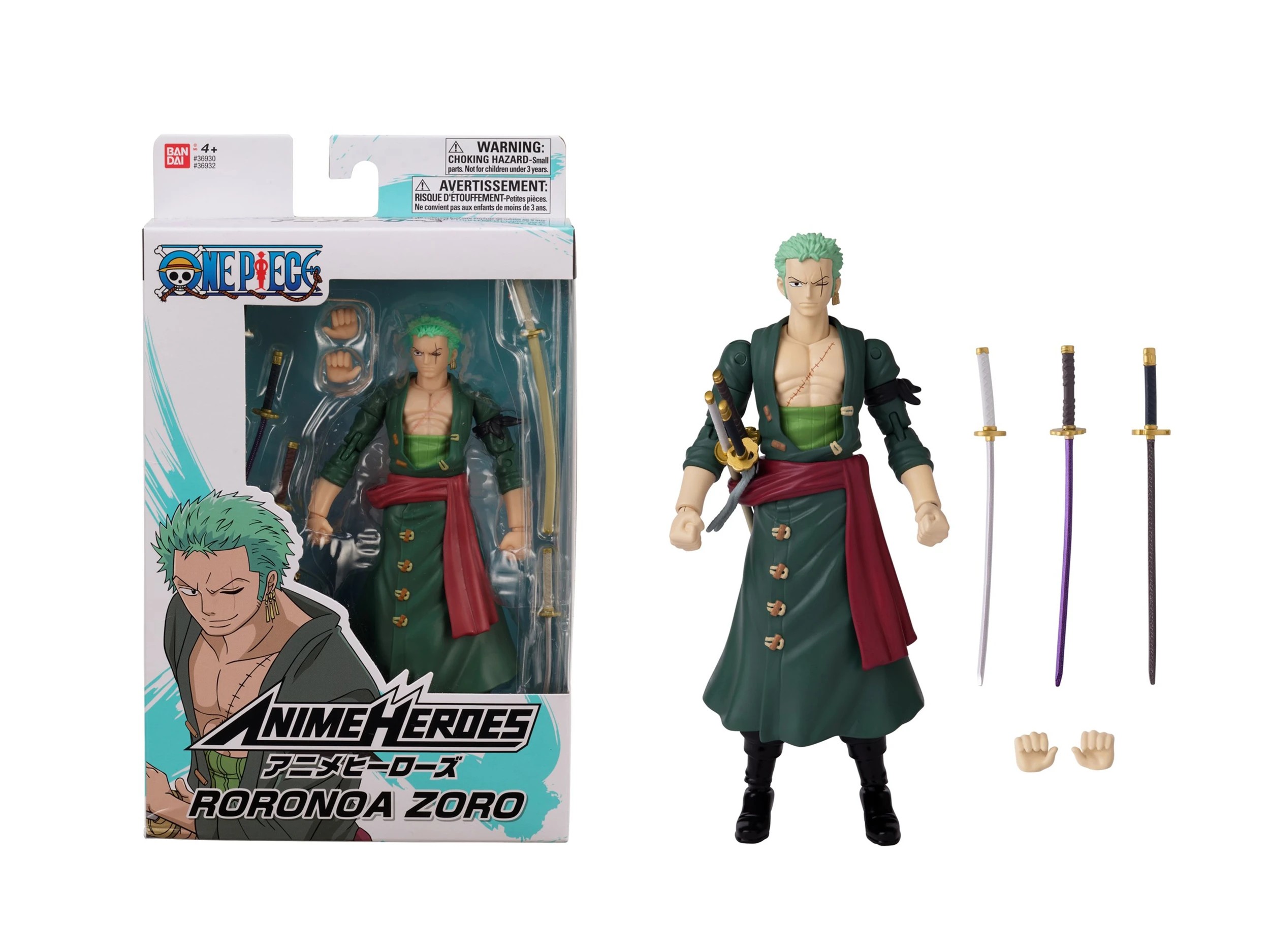 4 Anime Heroes One Piece Figurine - Assorted, 4 of 7