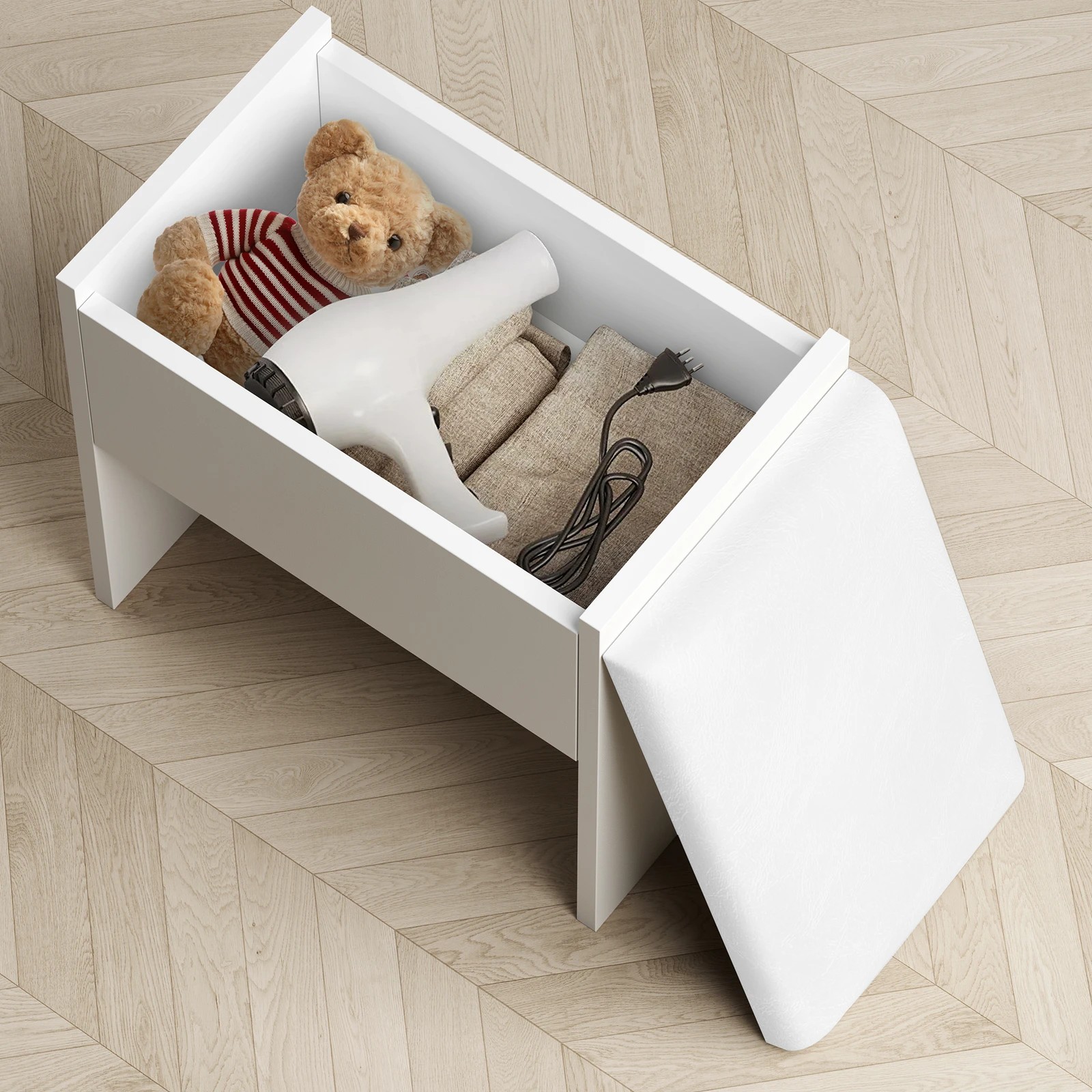 9 Alfordson Dressing Table Stool Set Makeup Mirror Drawers Vanity Desk - White, 9 of 10