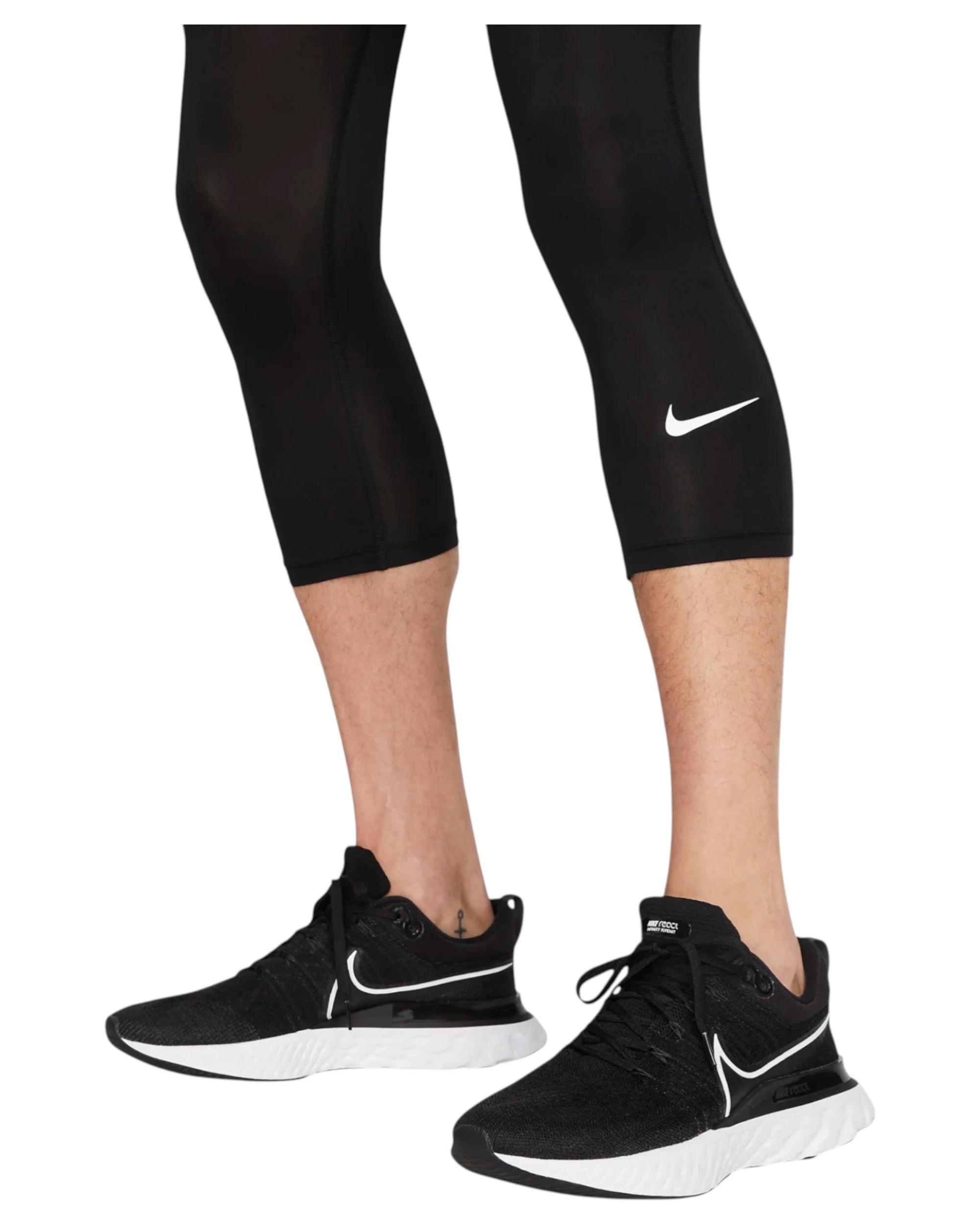 2 Nike Men Pro Dri-FIT 3/4 Length Black Fitness Tights BLACK, 2 of 7