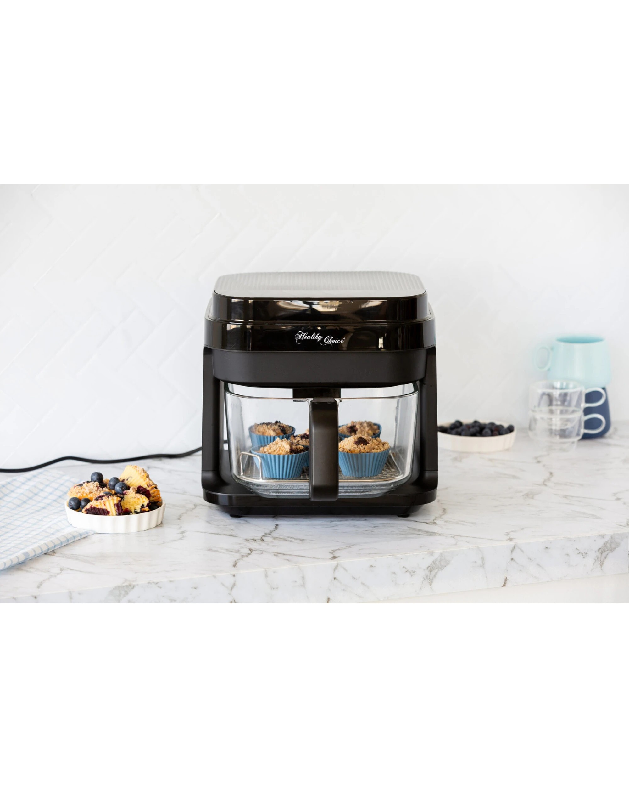 2 Healthy Choice 6.5l Glass Digital Air Fryer Oven (1200w) 200c, 2 of 7