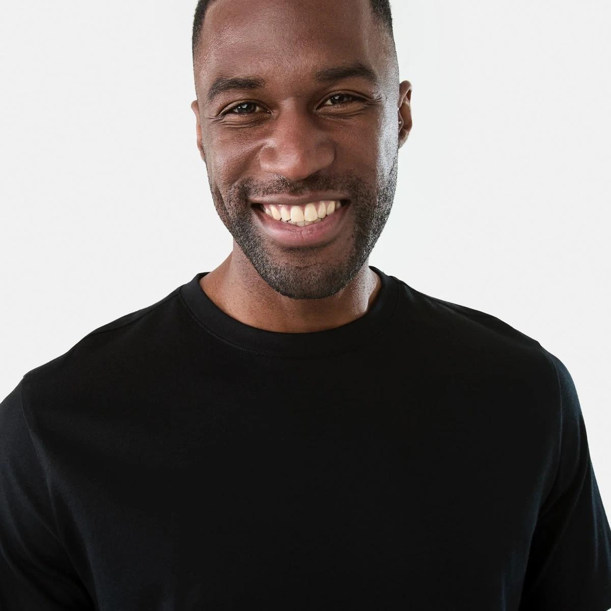 4 Australian Grown Cotton Crew Neck T-shirt BLACK, 4 of 5