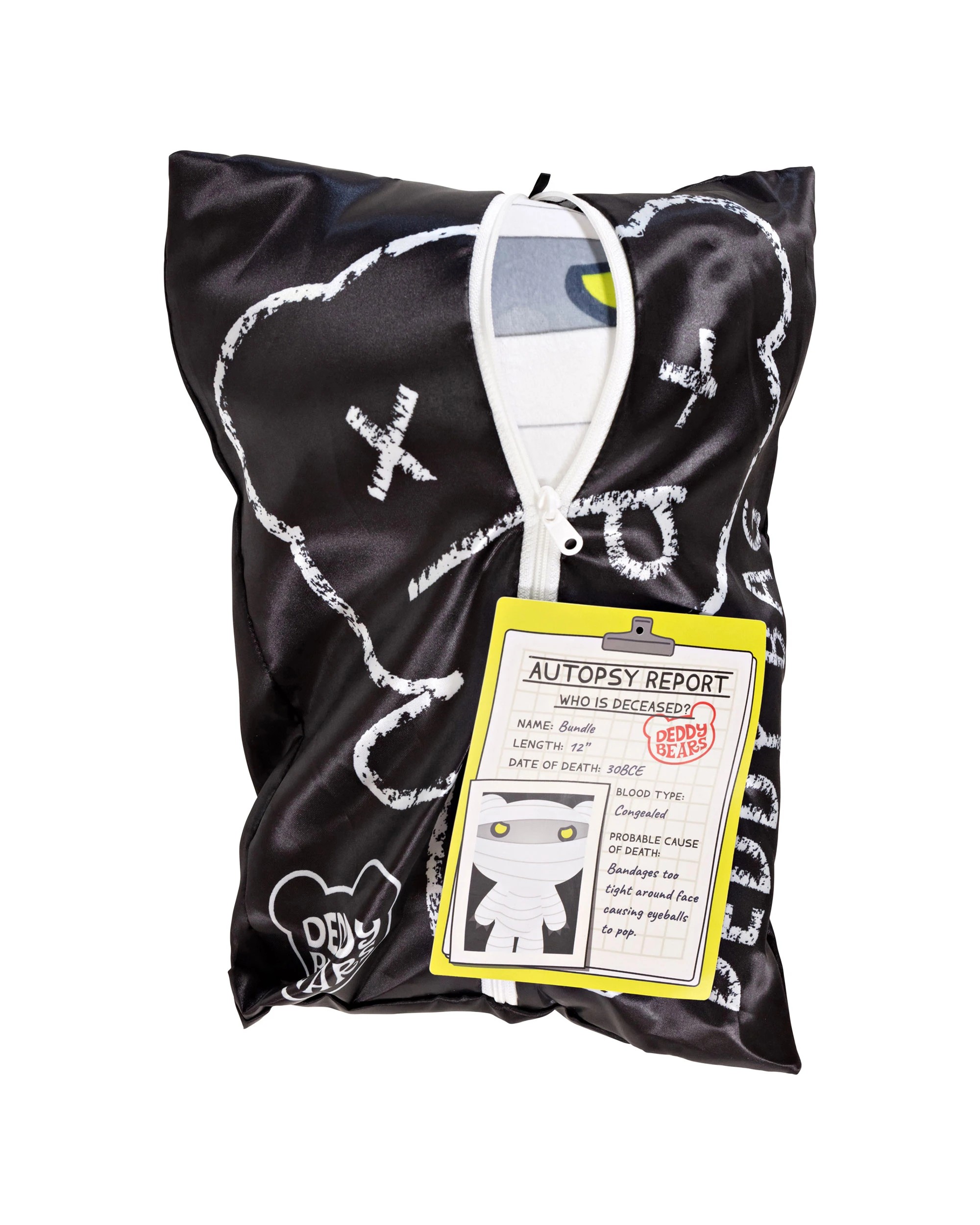 2 Deddy Bears - Bundle, Halloween Bear in Bag, Soft Toy Plush, White, 30cm (H) - White, 2 of 4