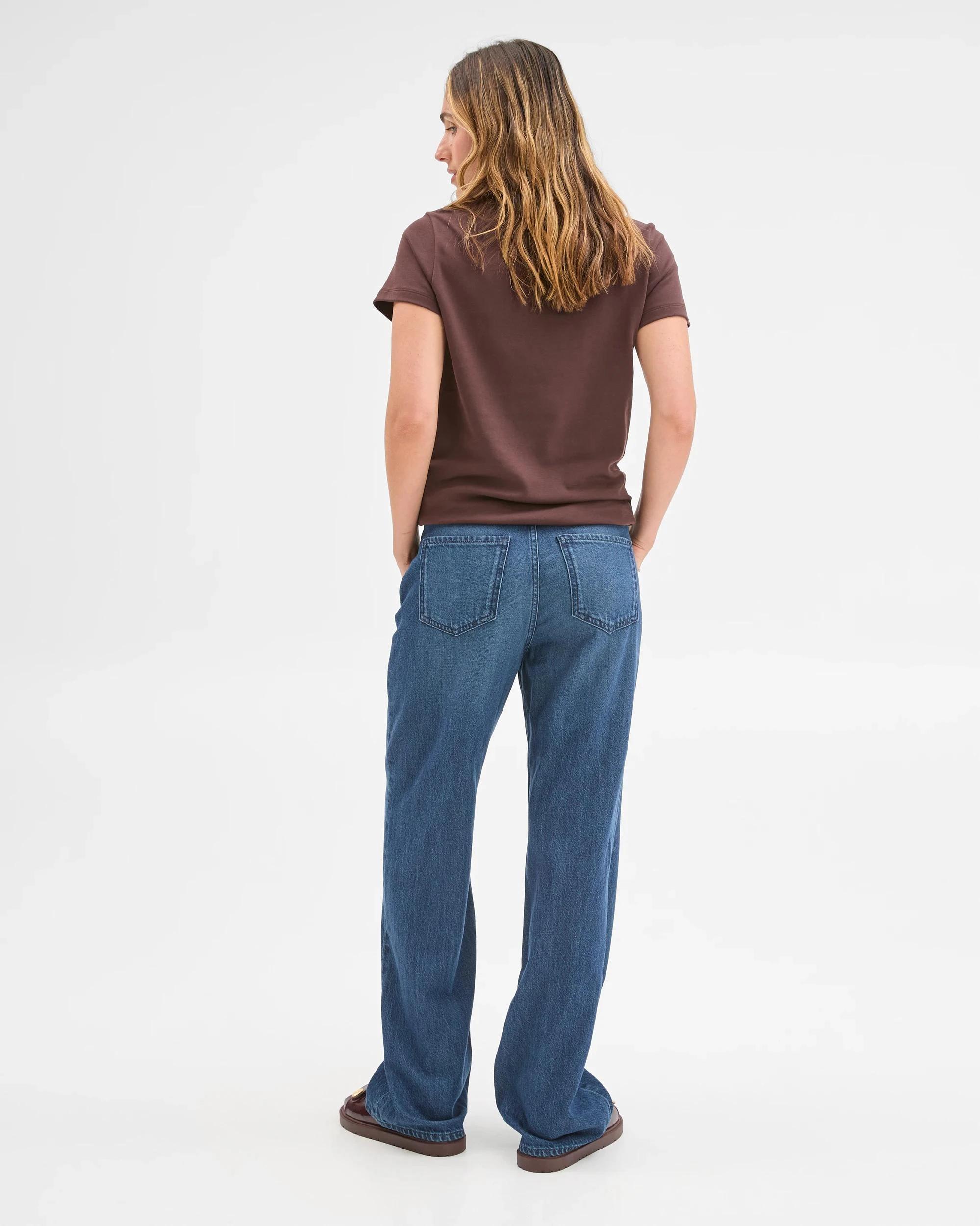 5 Target Woman Australian Cotton Interlock Neat T-Shirt WINE TRUFFLE, 5 of 6