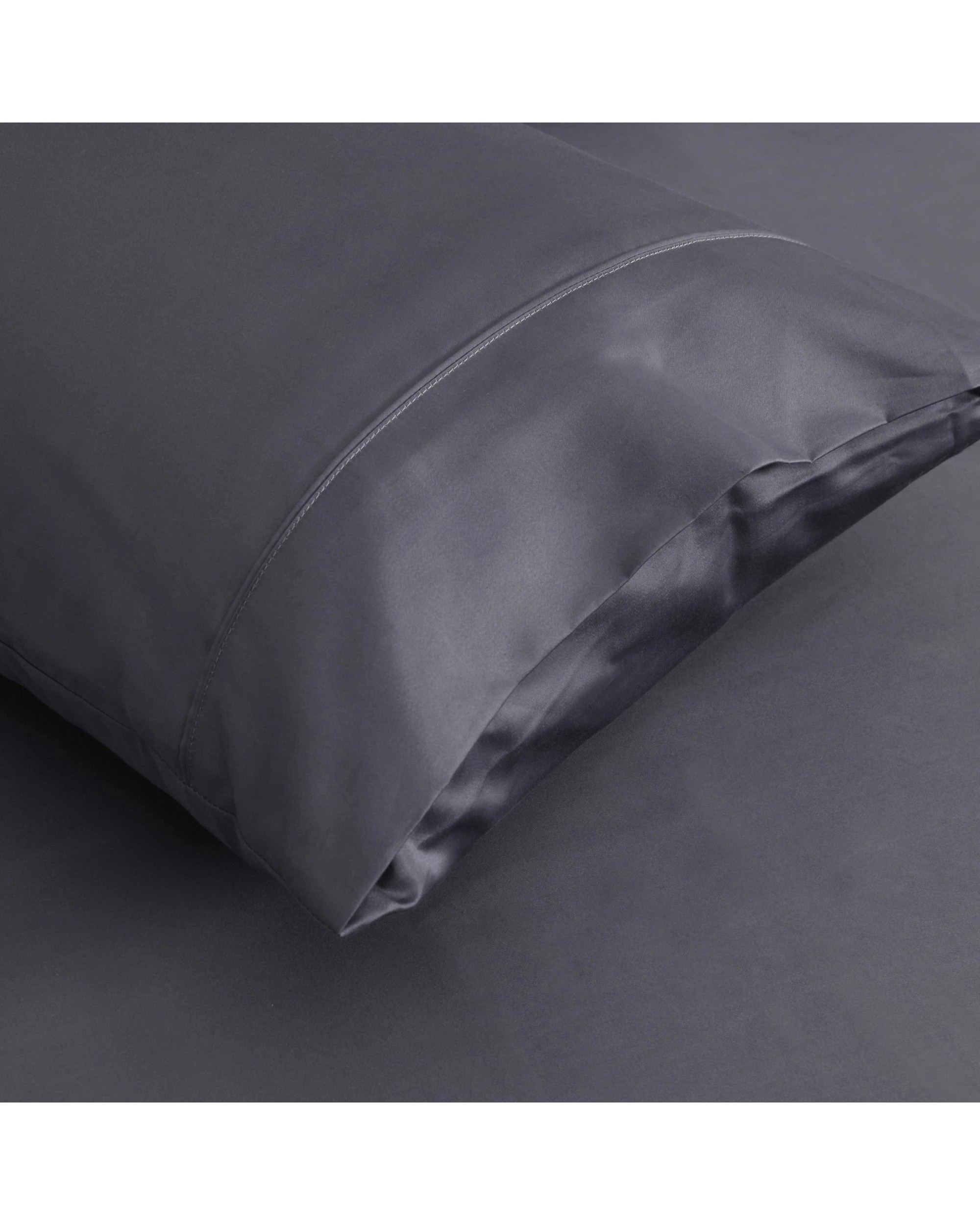 3 Dreamaker 1500TC Cotton Rich Sateen King Pillowcase Twin Pack - Charcoal, 3 of 5
