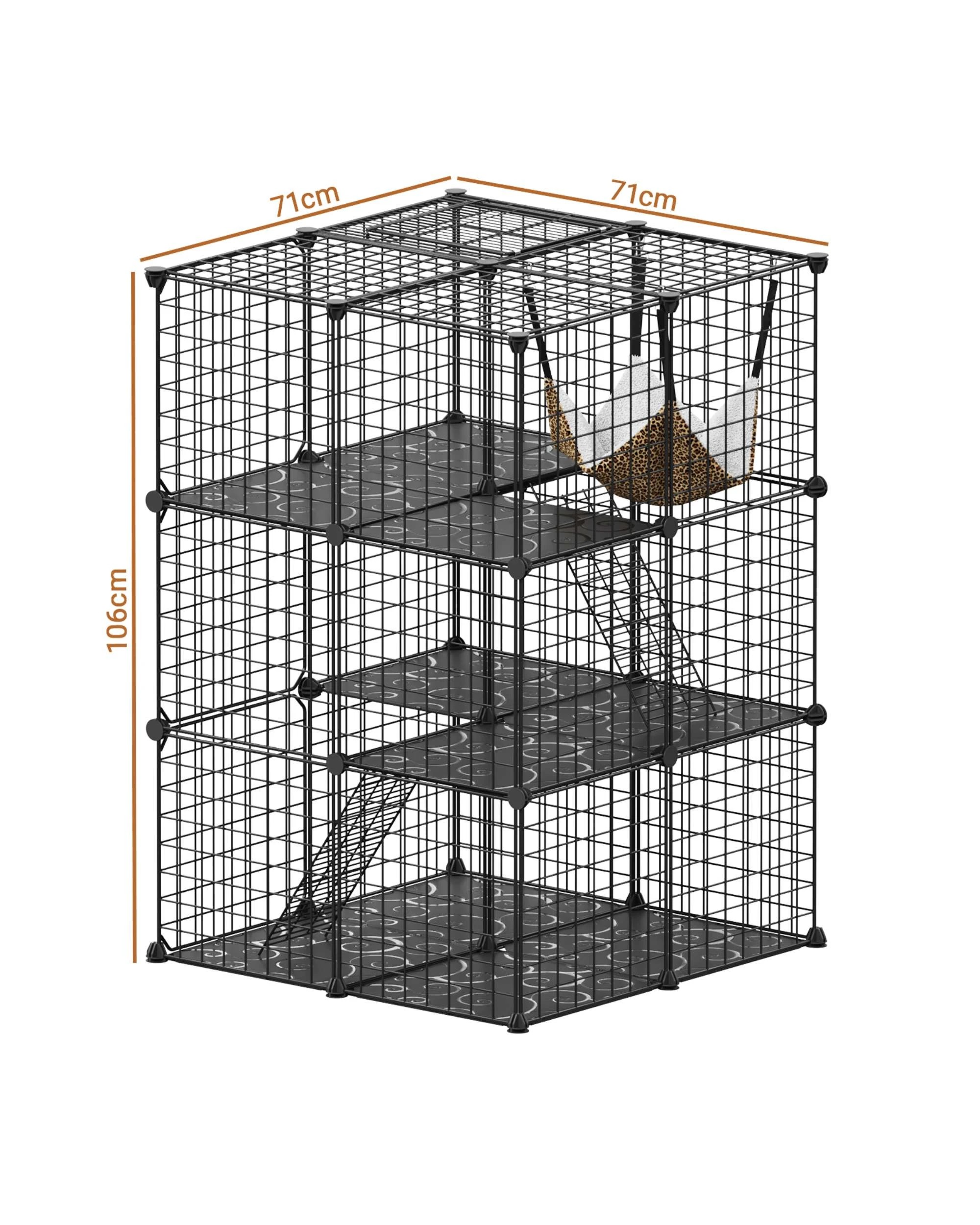 8 Advwin DIY Cat Cage 3 Tier Pet Crate Cat Villa, 8 of 8