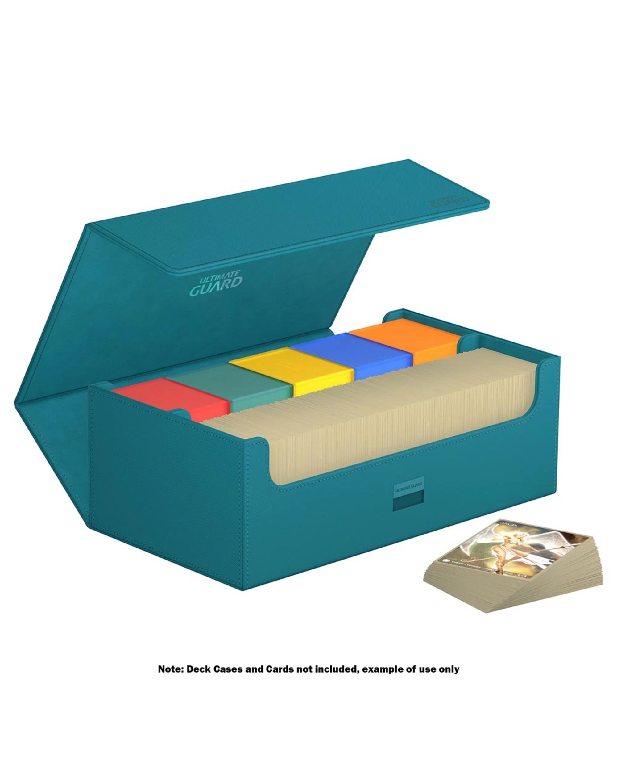 6 Ultimate Guard Arkhive 800+ Xenoskin Flip Case Standard Size Deck Box - Monocolour Petrol Blue - Multi, 6 of 6