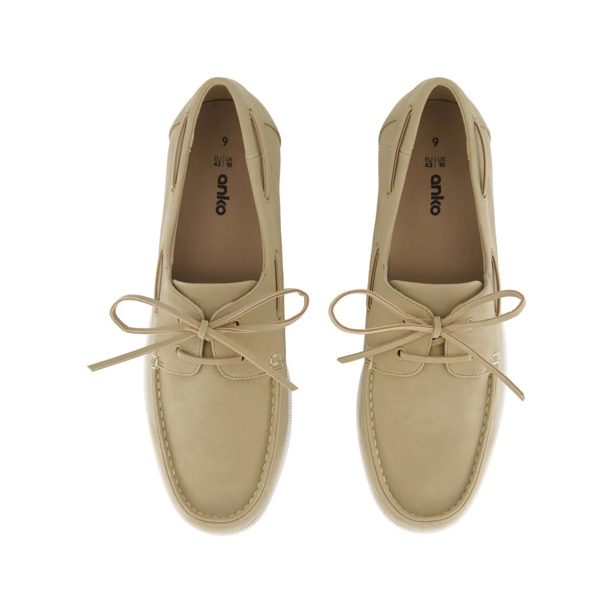 3 Casual Boat Shoes Beige, 3 of 5