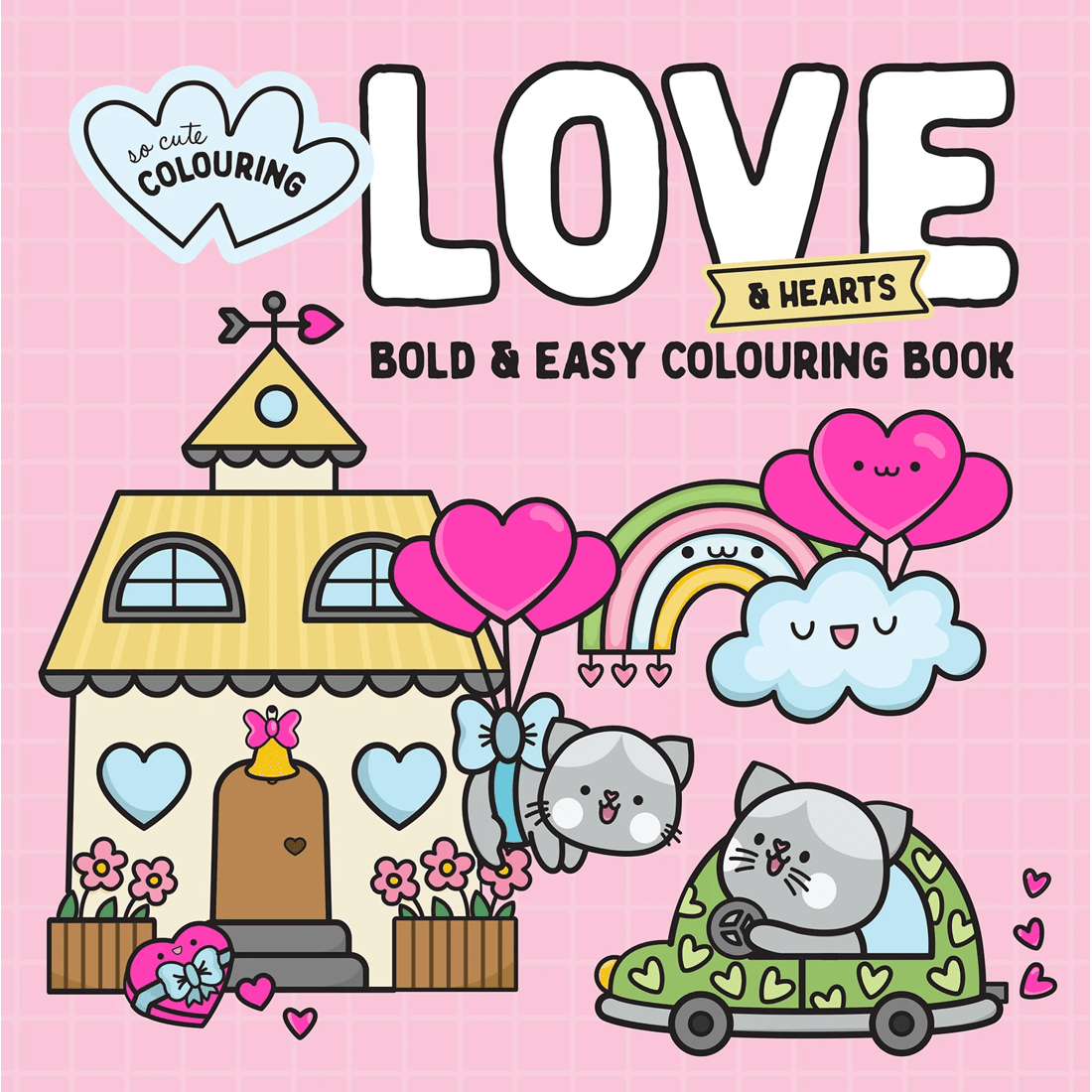 1 Love & Hearts Bold & Easy Colouring Book, 1 of 4