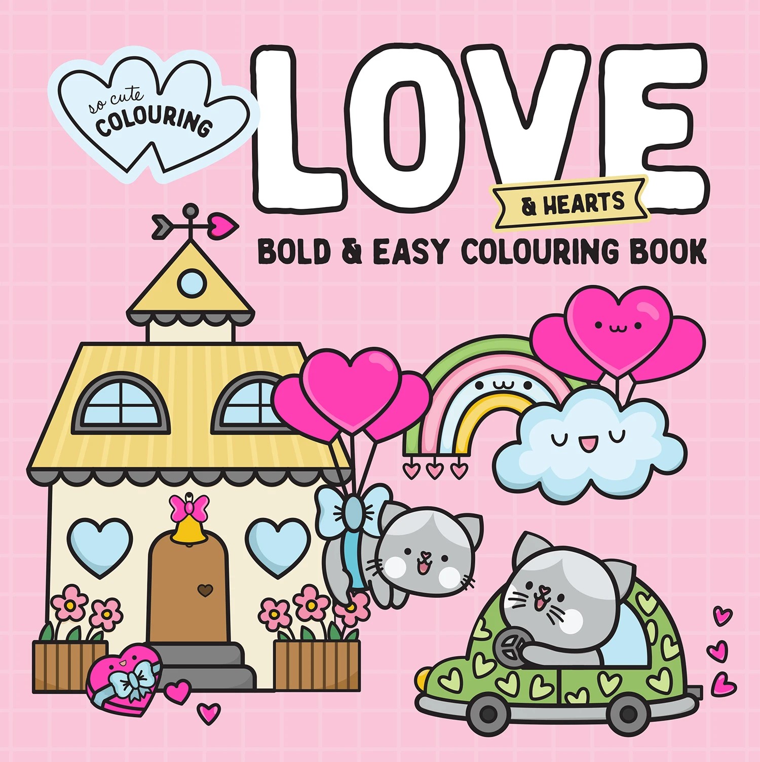 1 Love & Hearts Bold & Easy Colouring Book, 1 of 4