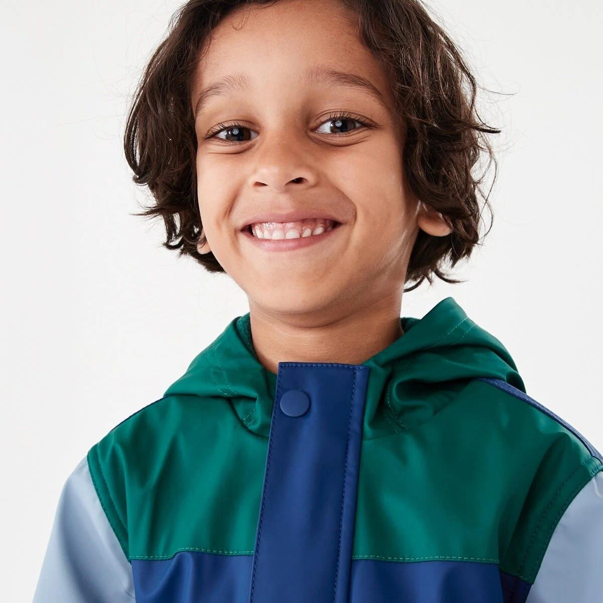 3 Colour Block Rain Jacket Vars Green, 3 of 9