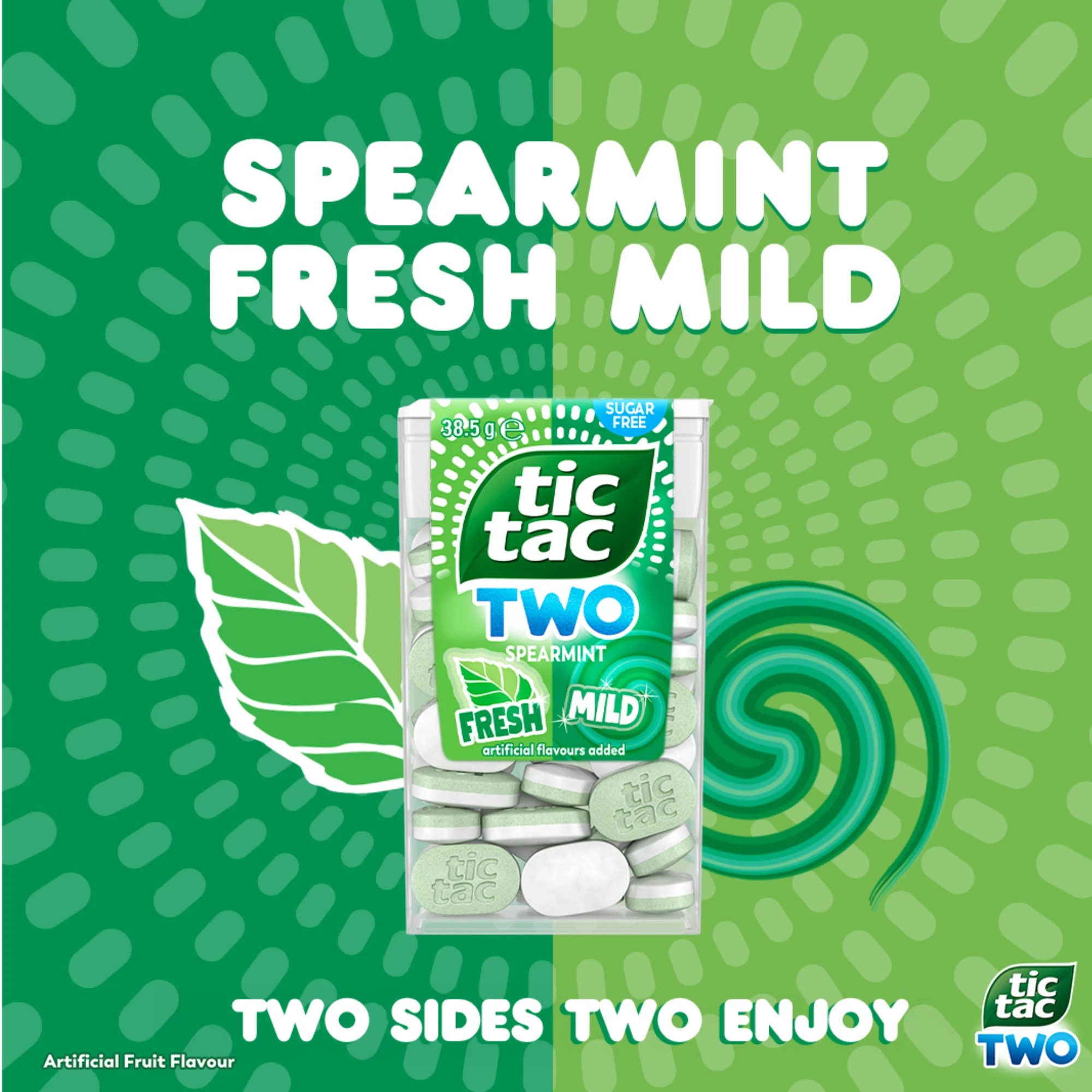 5 Tic Tac Two 38 Pack Spearmint Fresh & Mild Sugar Free Mints 38.5g, 5 of 6