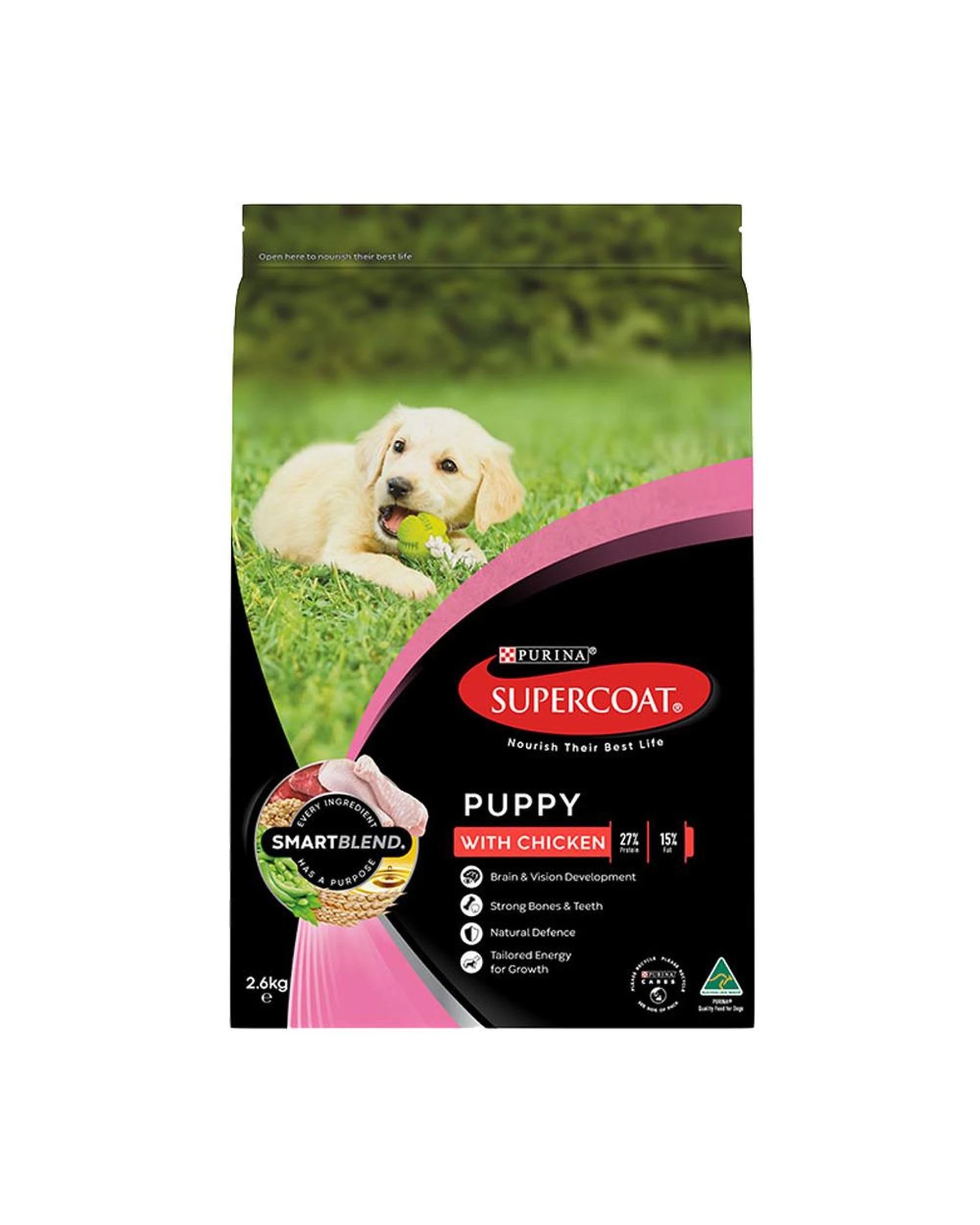 1 Supercoat Puppy SmartBlend Dry Dog Food with Real Chicken 2.6kg, 1 of 1