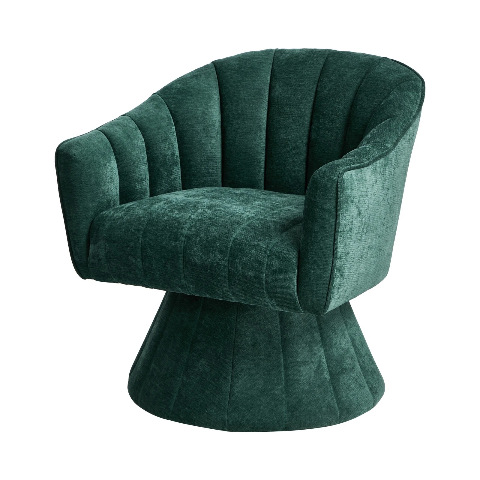 7 Oikiture Swivel Armchair Linen Fabric Lounge Chair Accent Chair - Green, 7 of 10