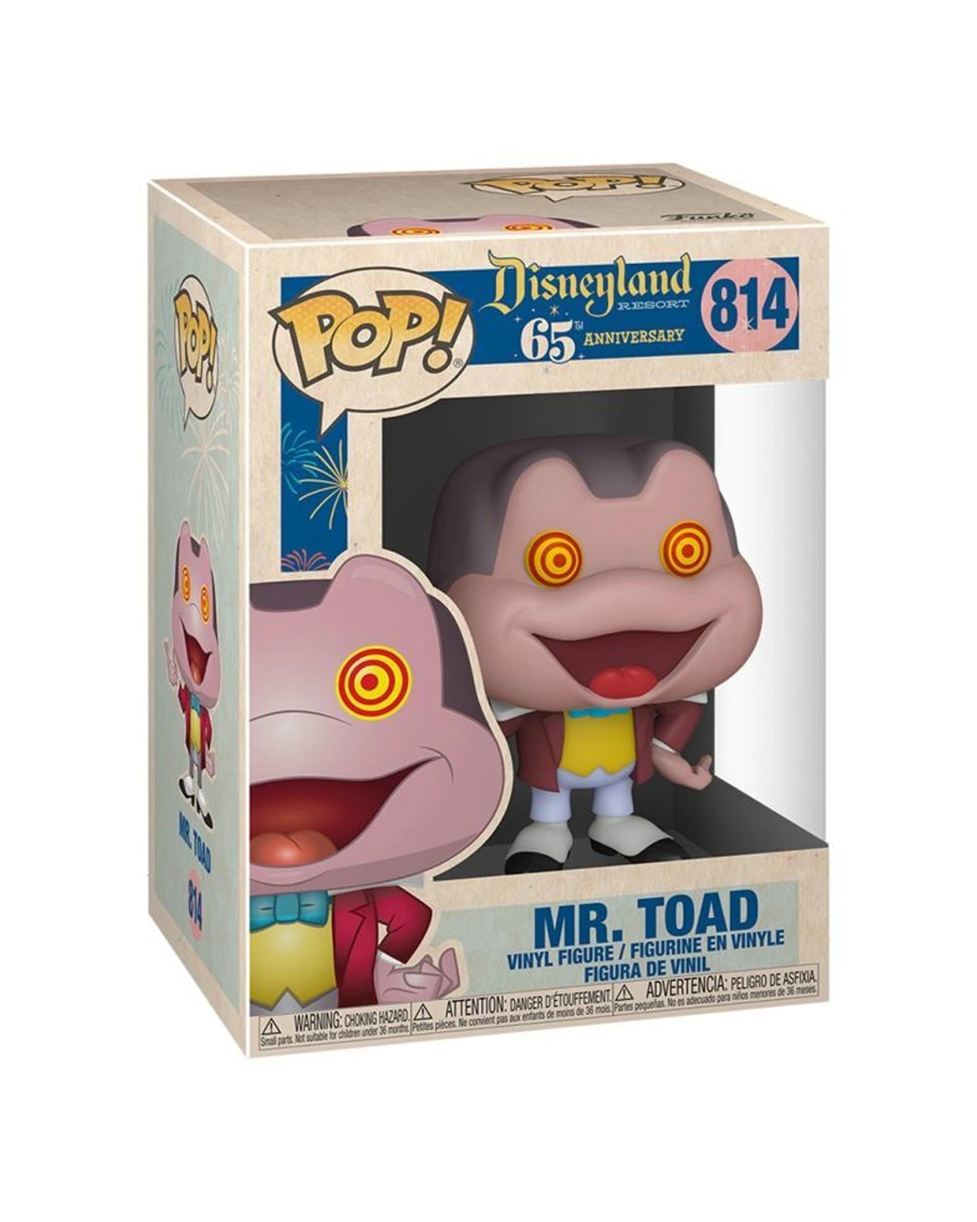 3 Pop Vinyl Figurine Disneyland 65th Anniversary - Mr Toad Spinning Eyes 10cm - Multi, 3 of 3