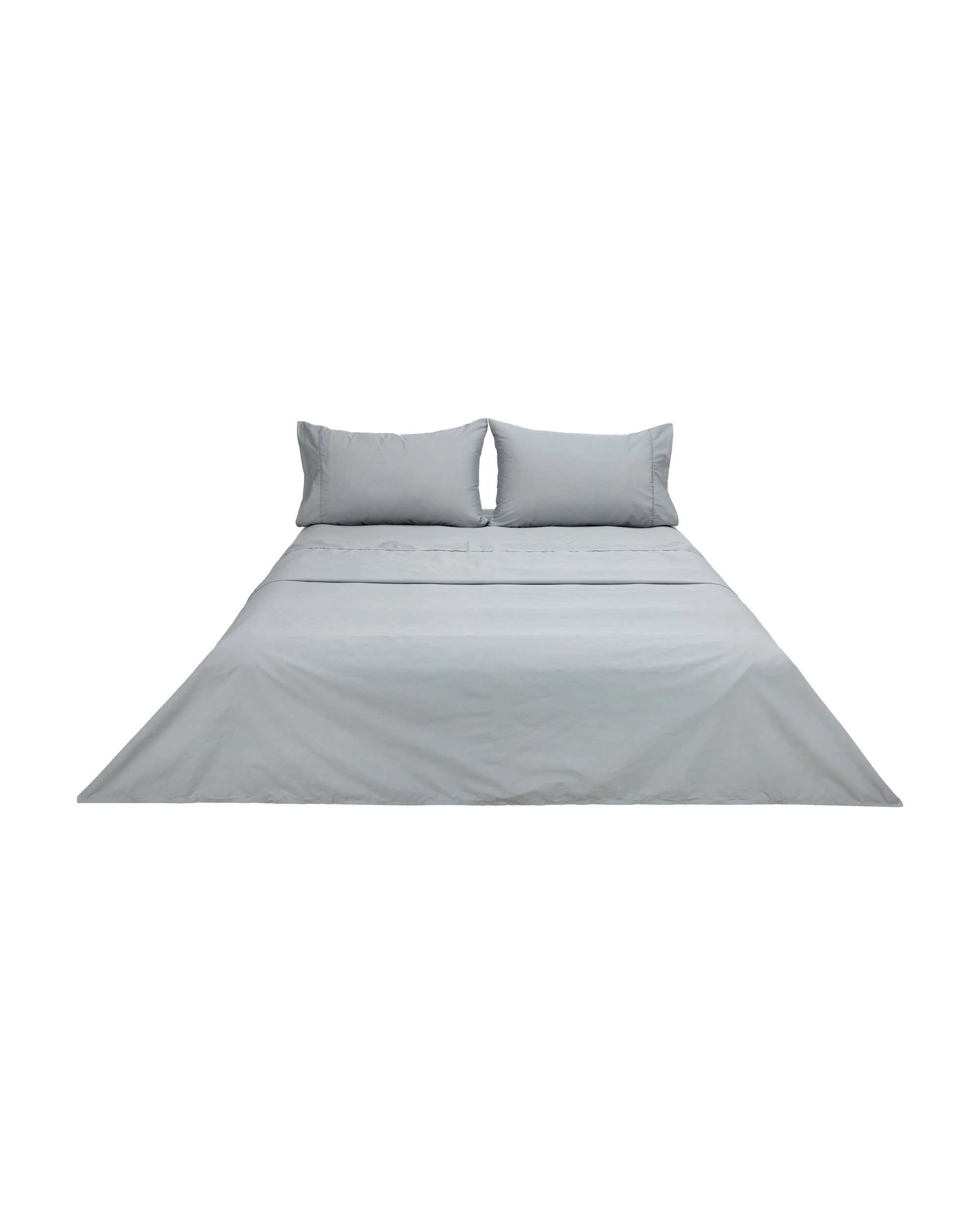 9 250 Thread Count Cotton Rich Sheet Set - Double Bed, Light Grey, 9 of 10