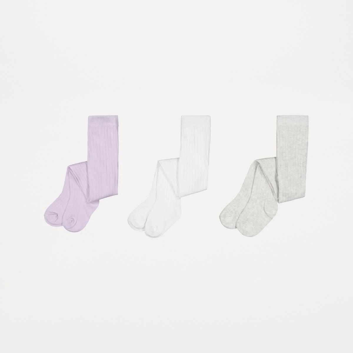 1 3 Pack Rib Tights Pur Rib, 1 of 3
