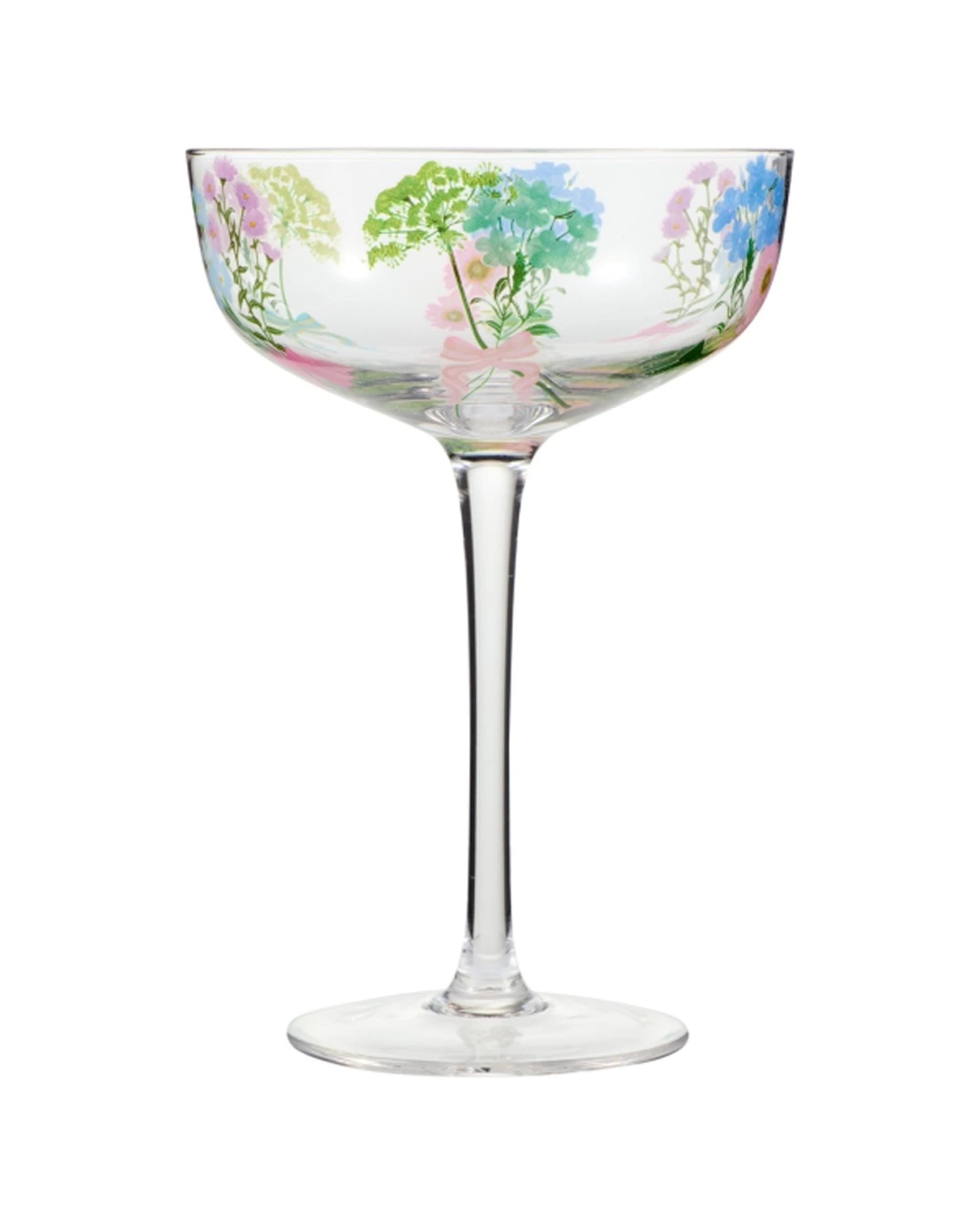 3 Maxwell & Williams 2pc Cherish Coupe Glass Drinkware Set 300ml Floral Design - Clear, 3 of 4